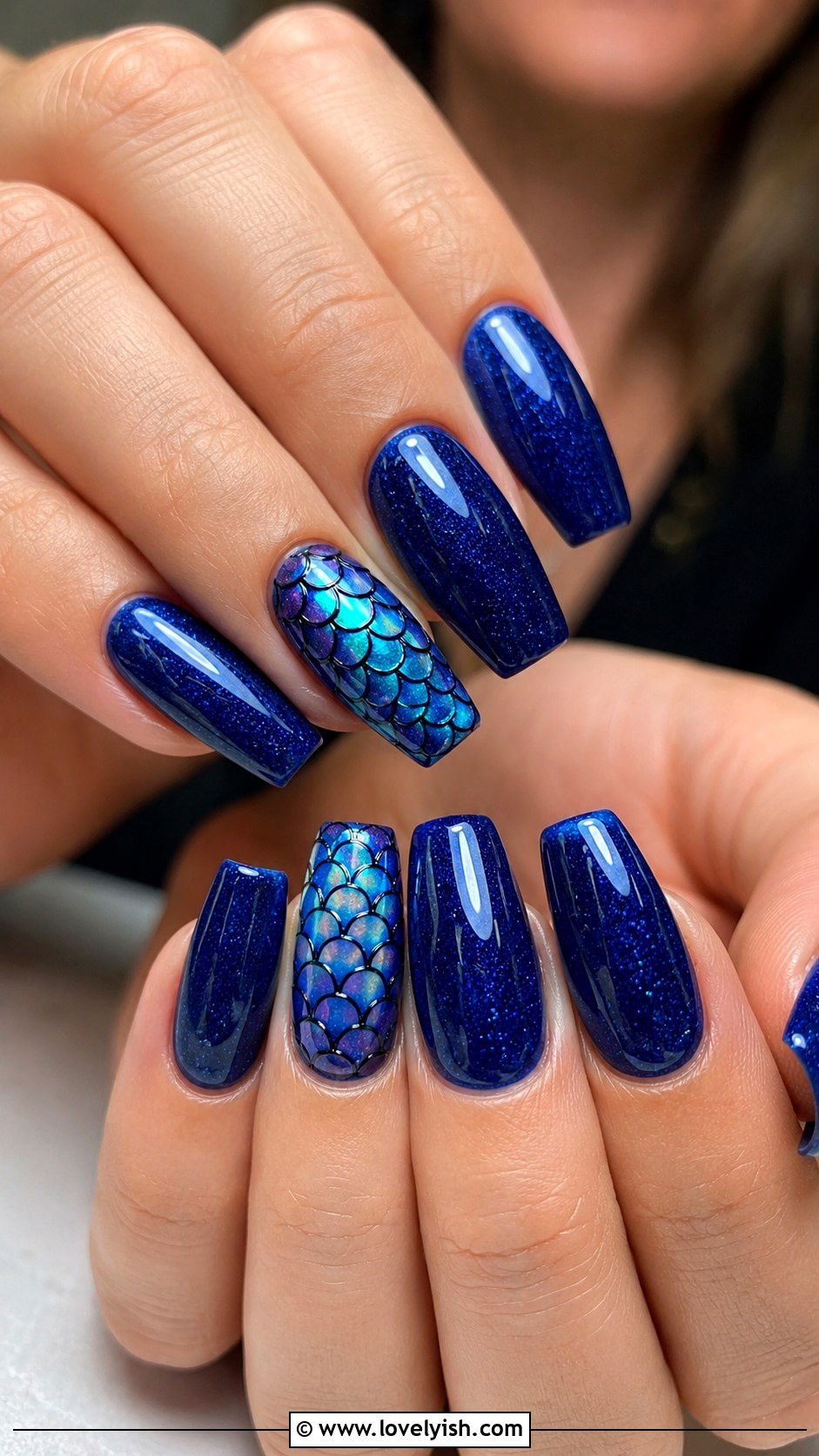 Sapphire Blue Mermaid Nails - 50 mermaid nails - 50 mermaid nails