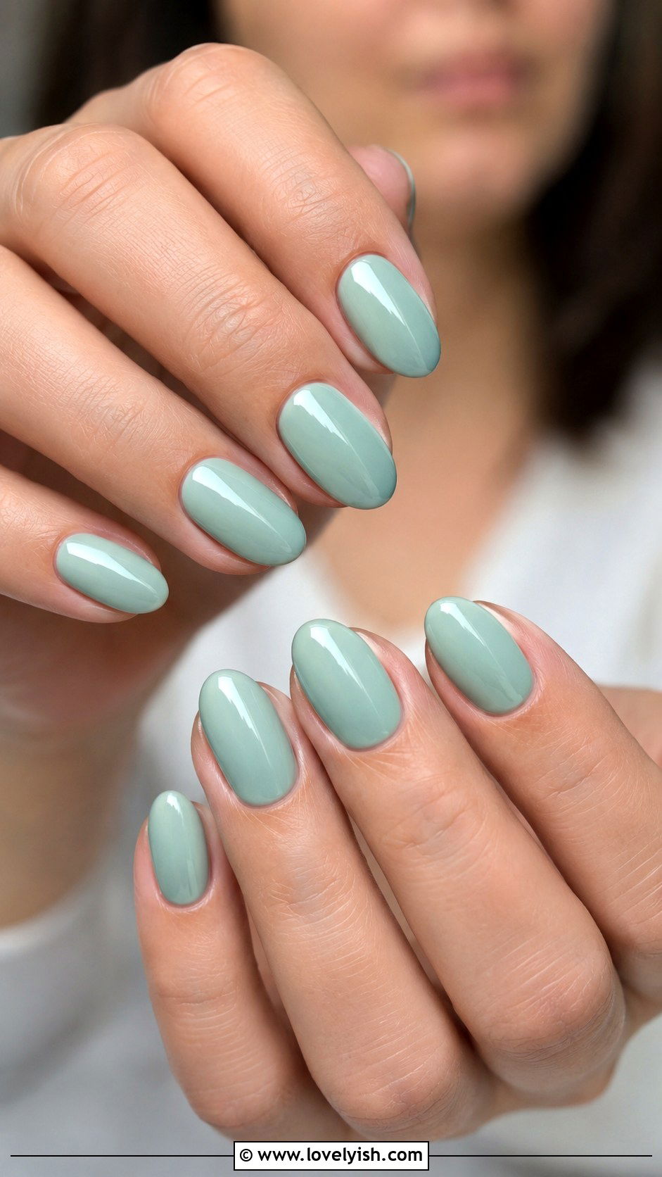 Seafoam Green Glossy Nails - 50 beach nails - 50 beach nails