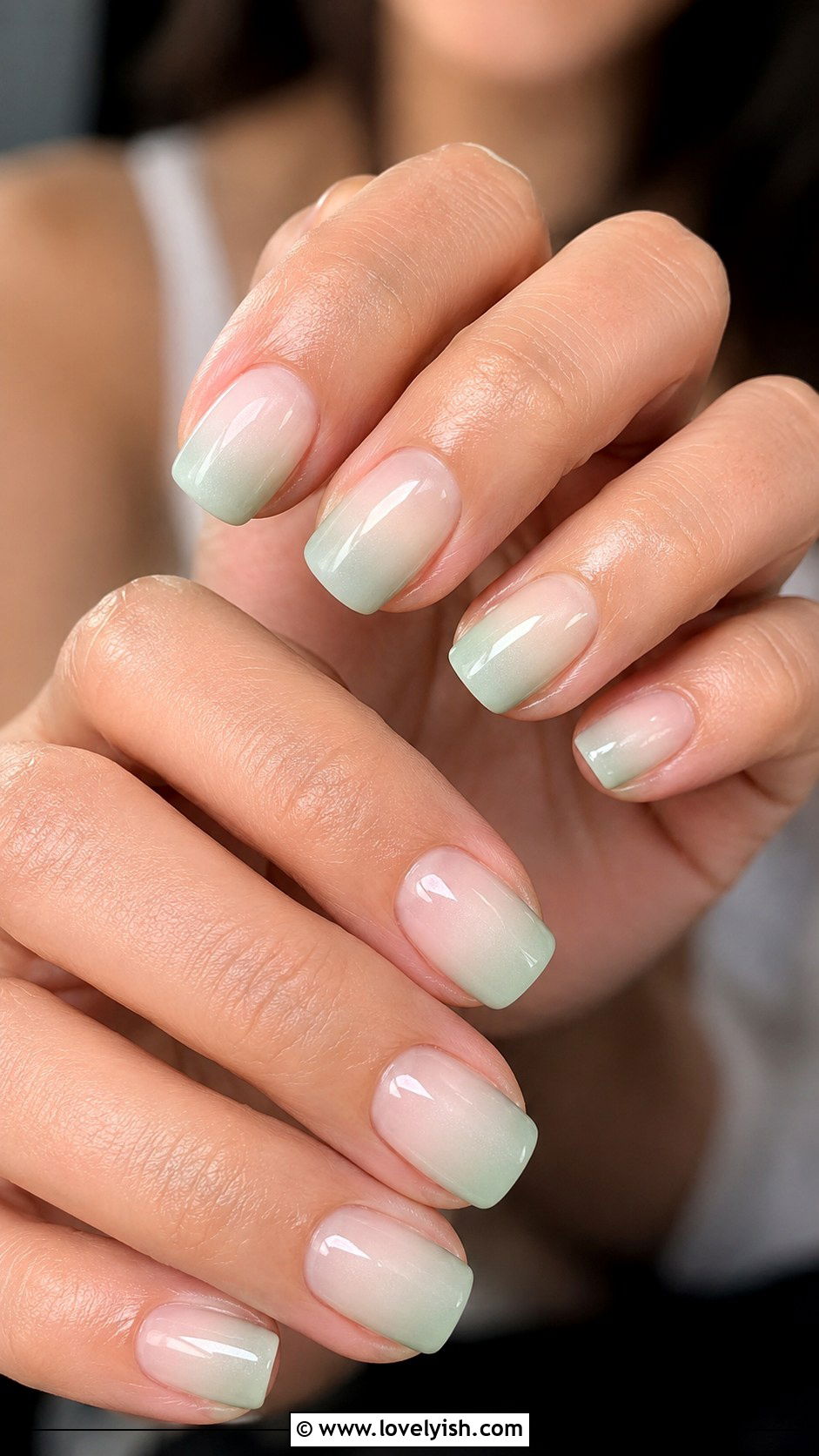 Seafoam Green Ombre Nails - 50 green nails - 50 green nails