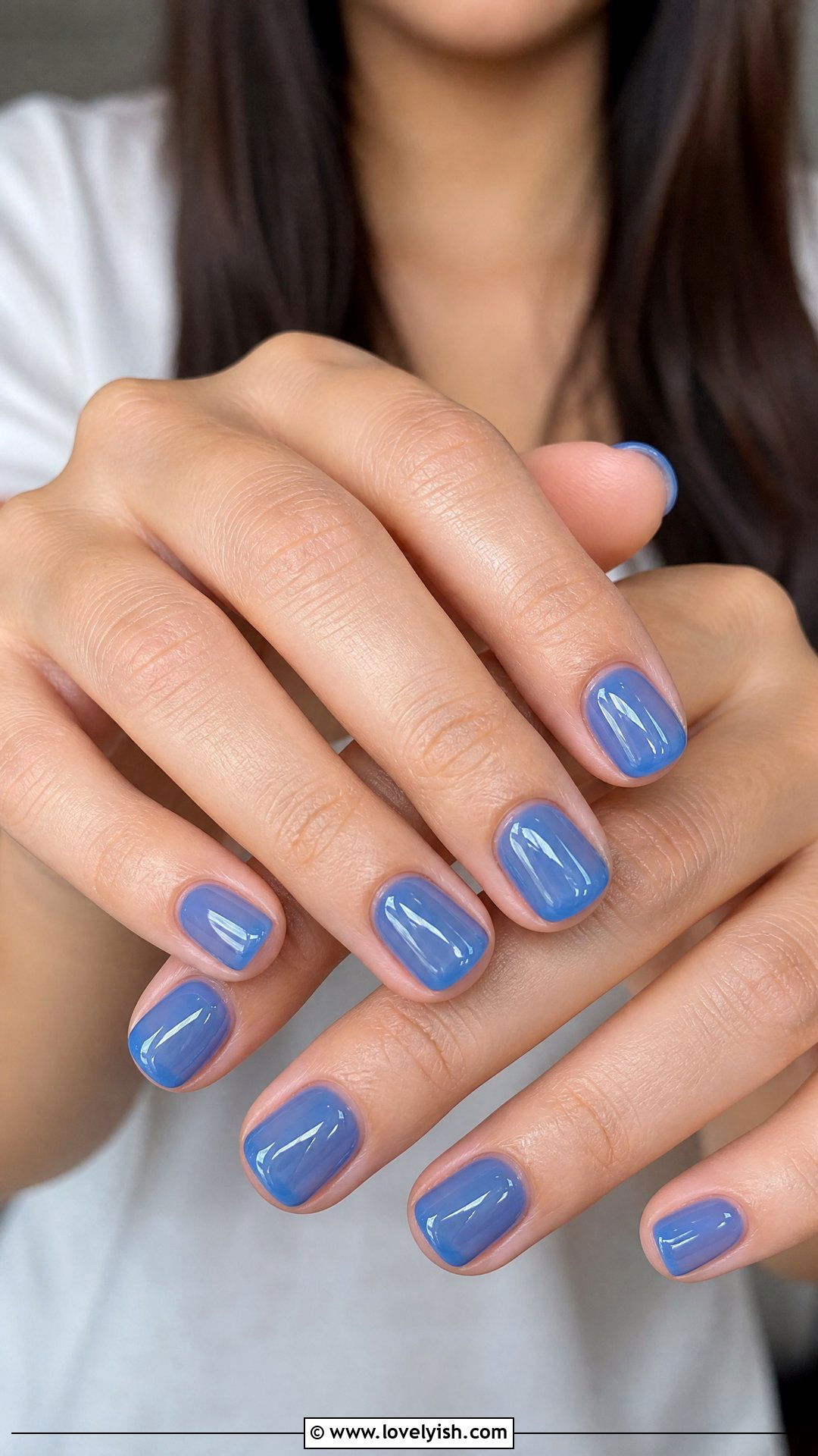 Sheer Blue Jelly Nails - 50 blue nails - 50 blue nails