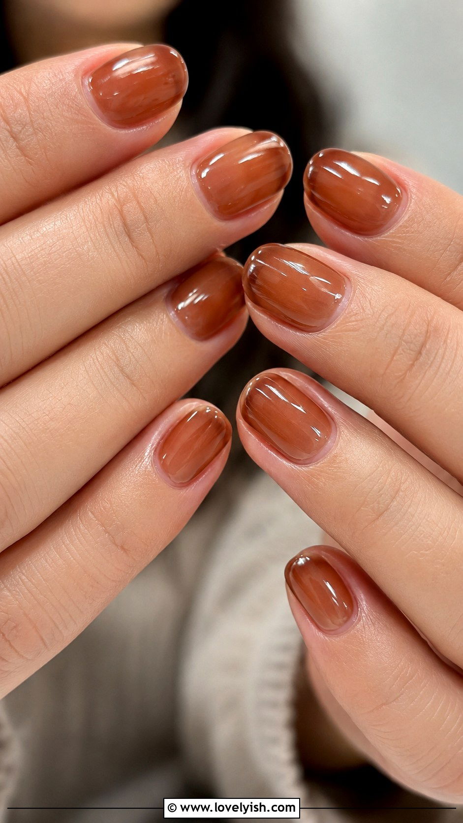 Sheer Brown Nails - 50 neutral nails - 50 neutral nails