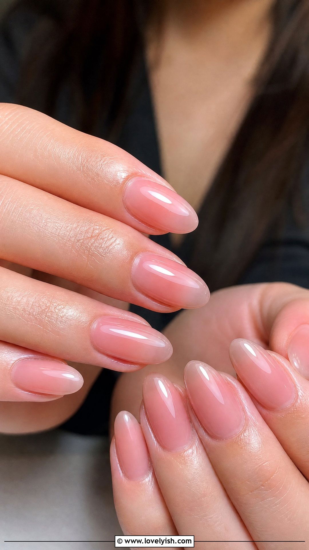 Sheer Glass Gel Nails - 50 gel manicure - 50 gel manicure