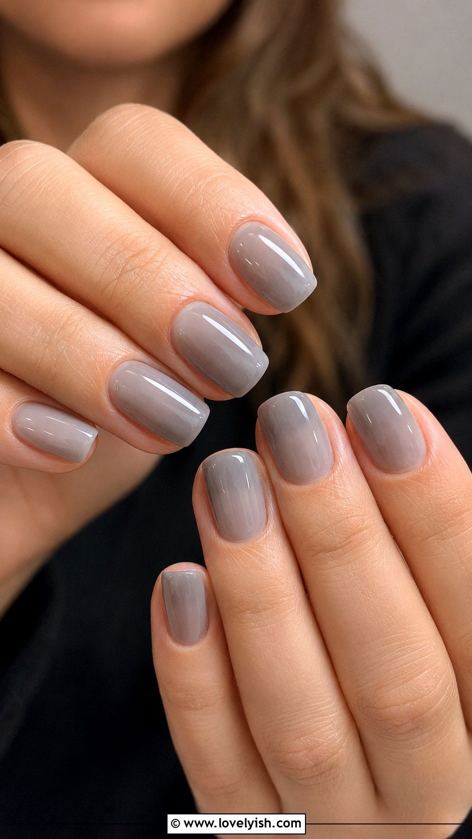 Sheer Grey Nails - 50 neutral nails - 50 neutral nails