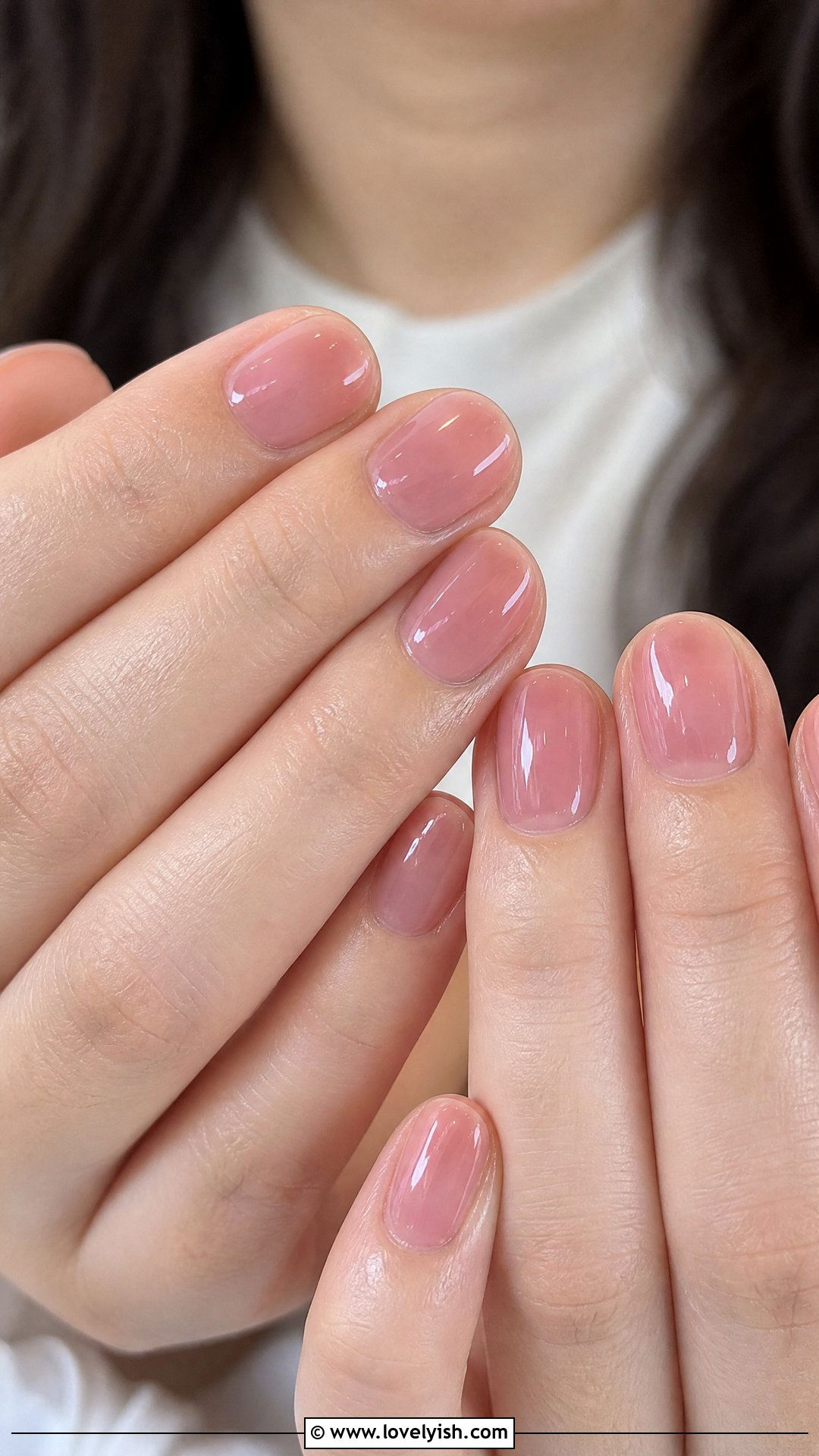 Sheer Jelly Pink Nails - 44 nails design - 44 nails design