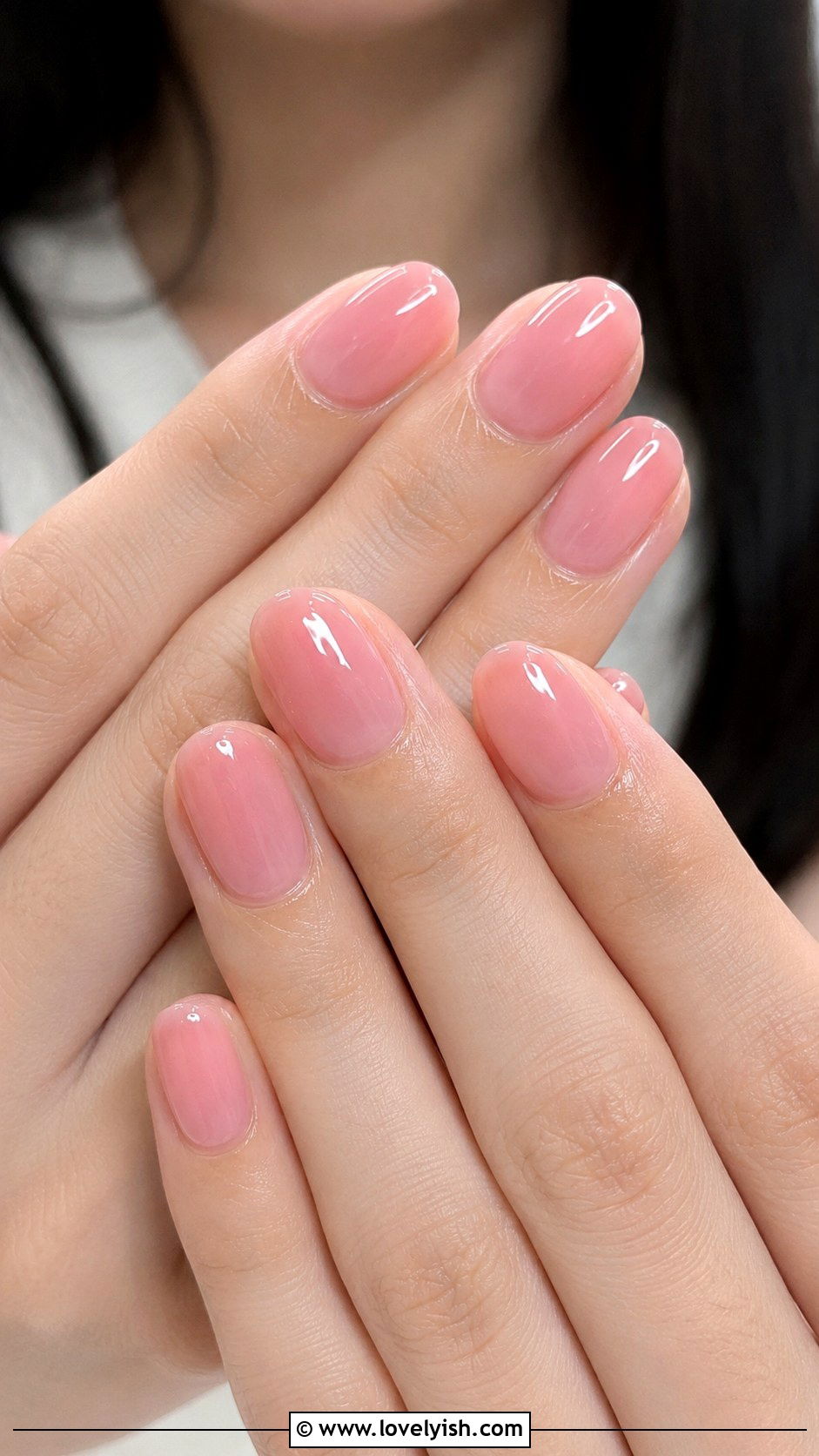 Sheer Jelly Pink Nails - 33 spring nail design ideas - 33 spring nail design ideas
