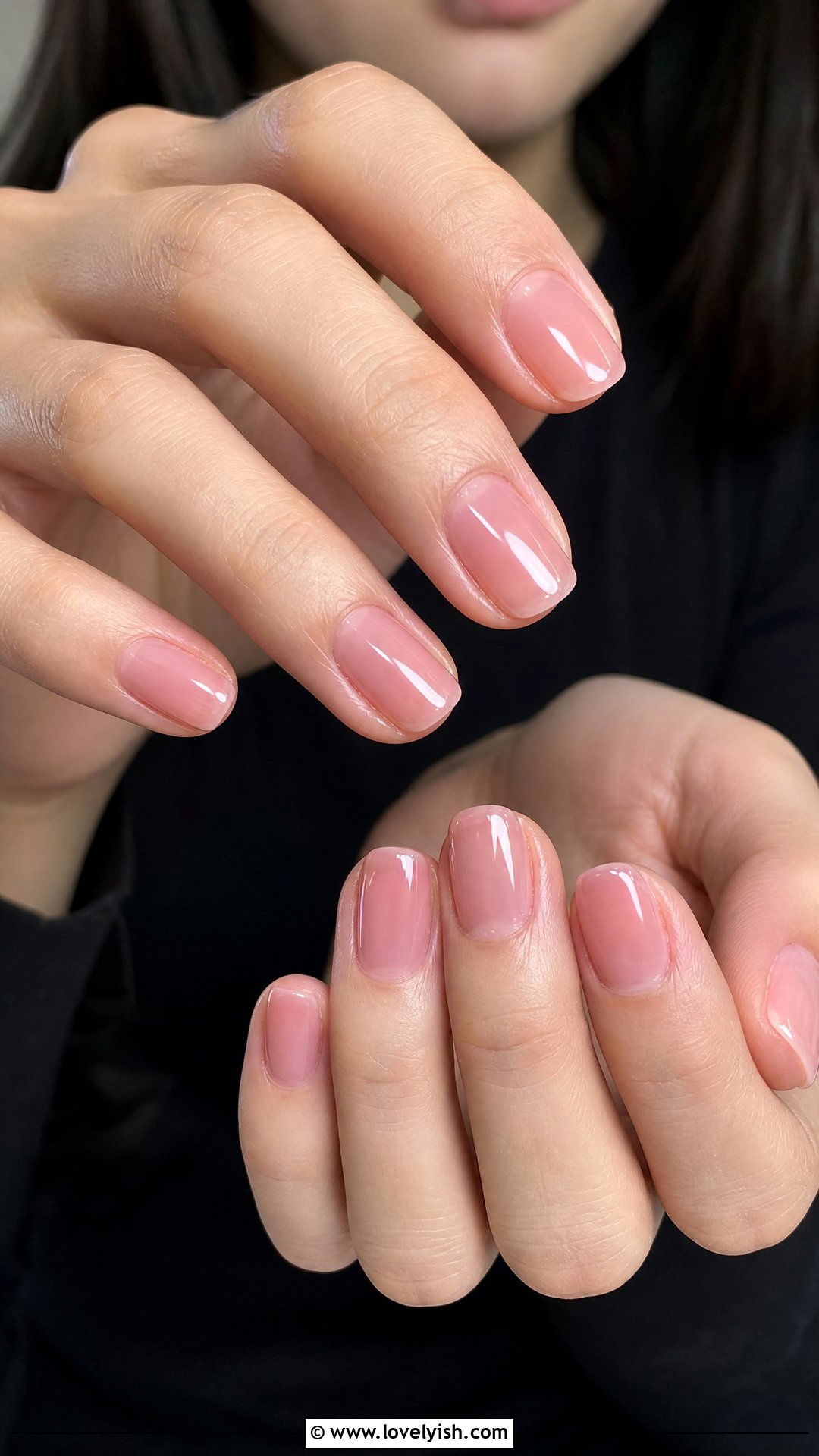 Sheer Jelly Pink Nails - 25 beginner nail designs - 25 beginner nail designs