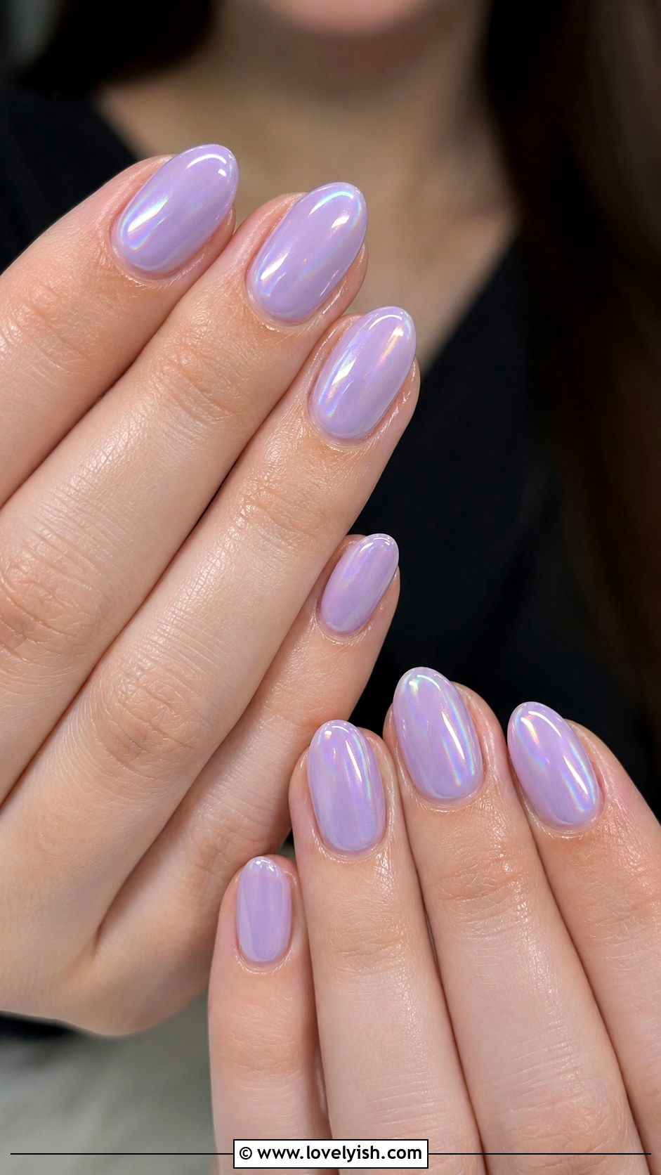 Sheer Lavender Glazed Nails - 46 easy nail designs - 46 easy nail designs