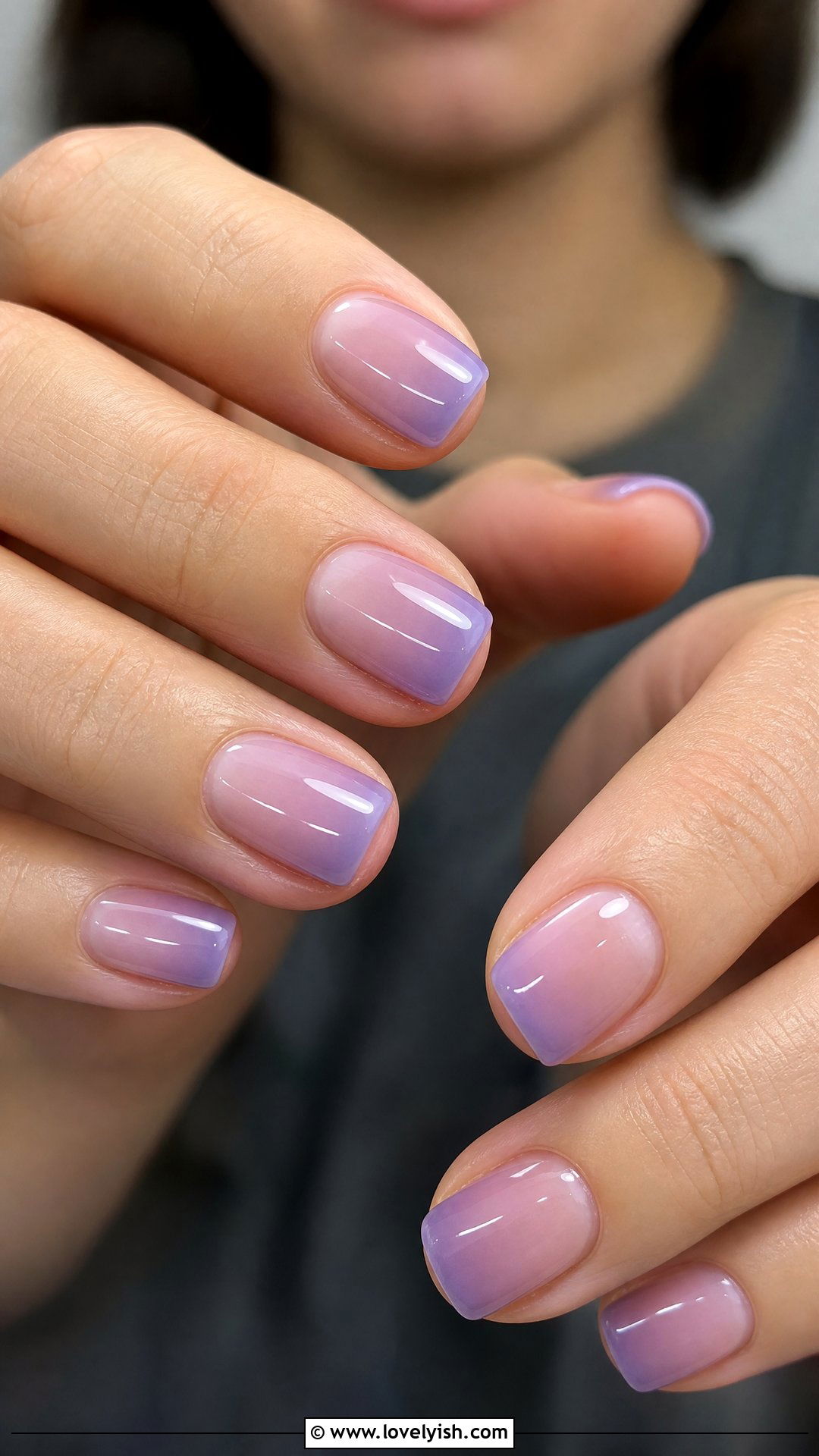 Sheer Lavender Jelly Nails - 41 nail design simple - 41 nail design simple