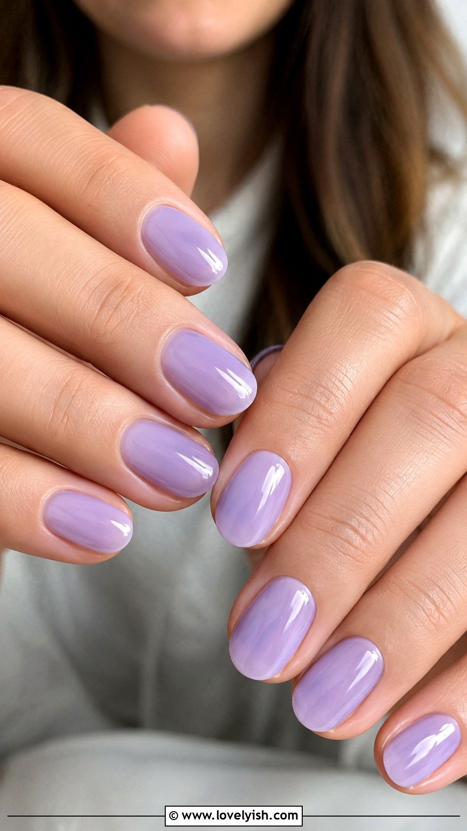 Sheer Lavender Nails - 33 minimalist nail designs - 33 minimalist nail designs