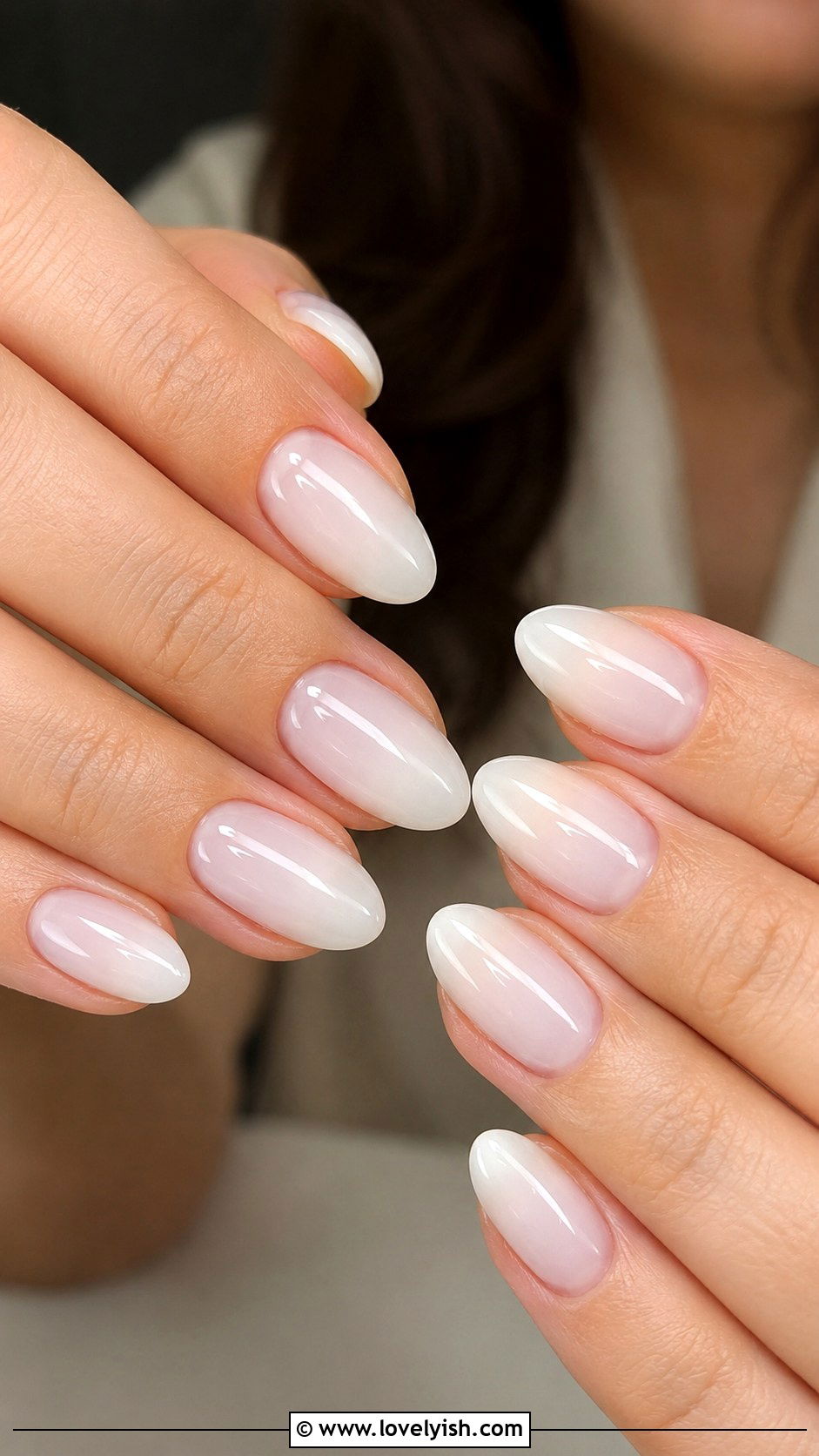 Sheer Milky White Nails - 33 minimalist nail designs - 33 minimalist nail designs