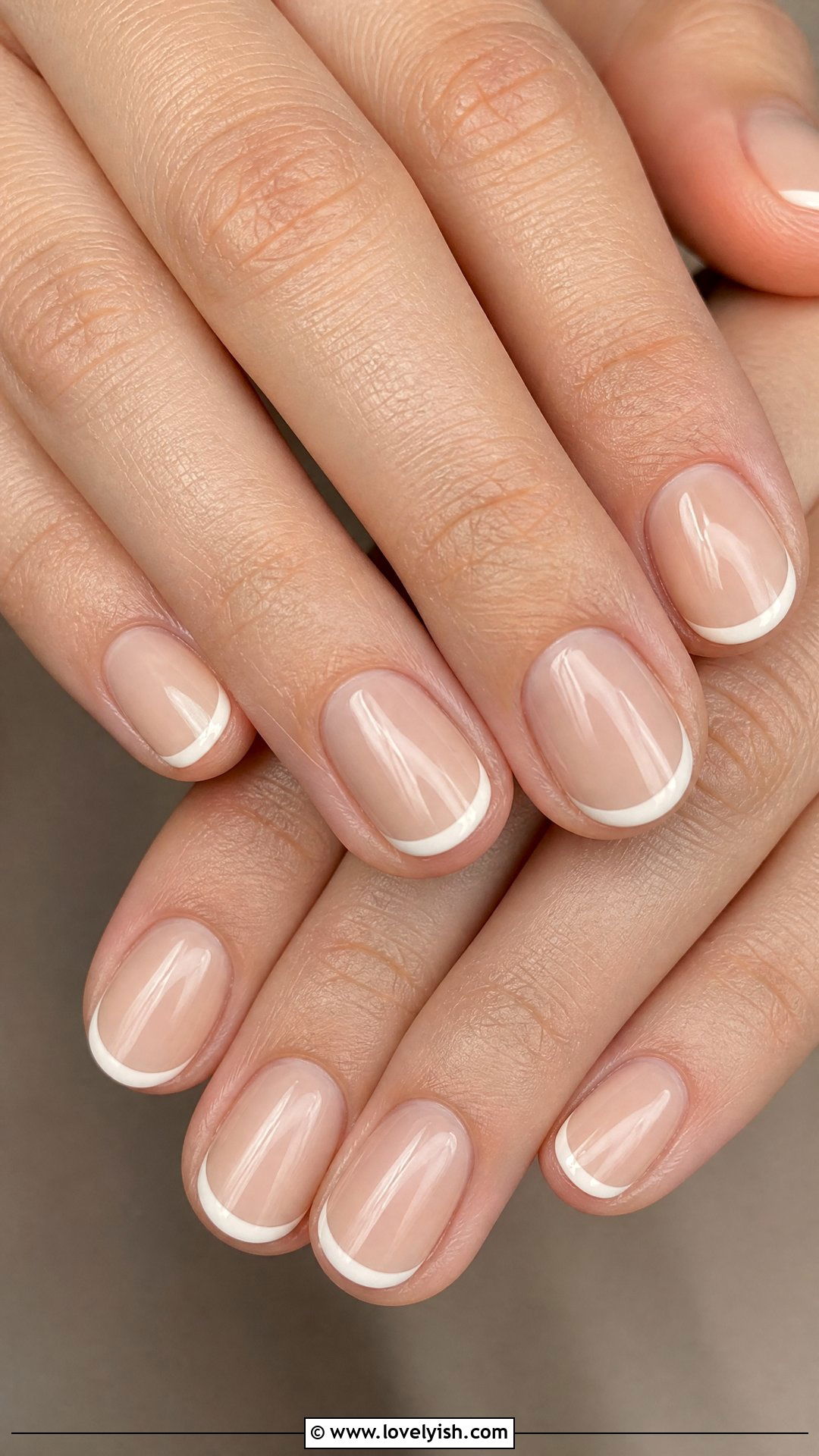Sheer Nude French Tip Nails - 29 nails for older women - 29 nails for older women
