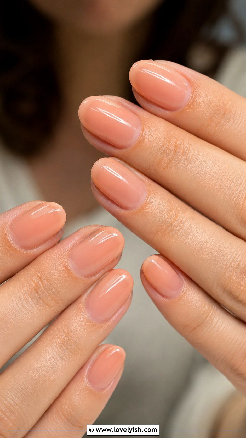 Sheer Peach Nails - 50 trendy simple nail designs - 50 trendy simple nail designs