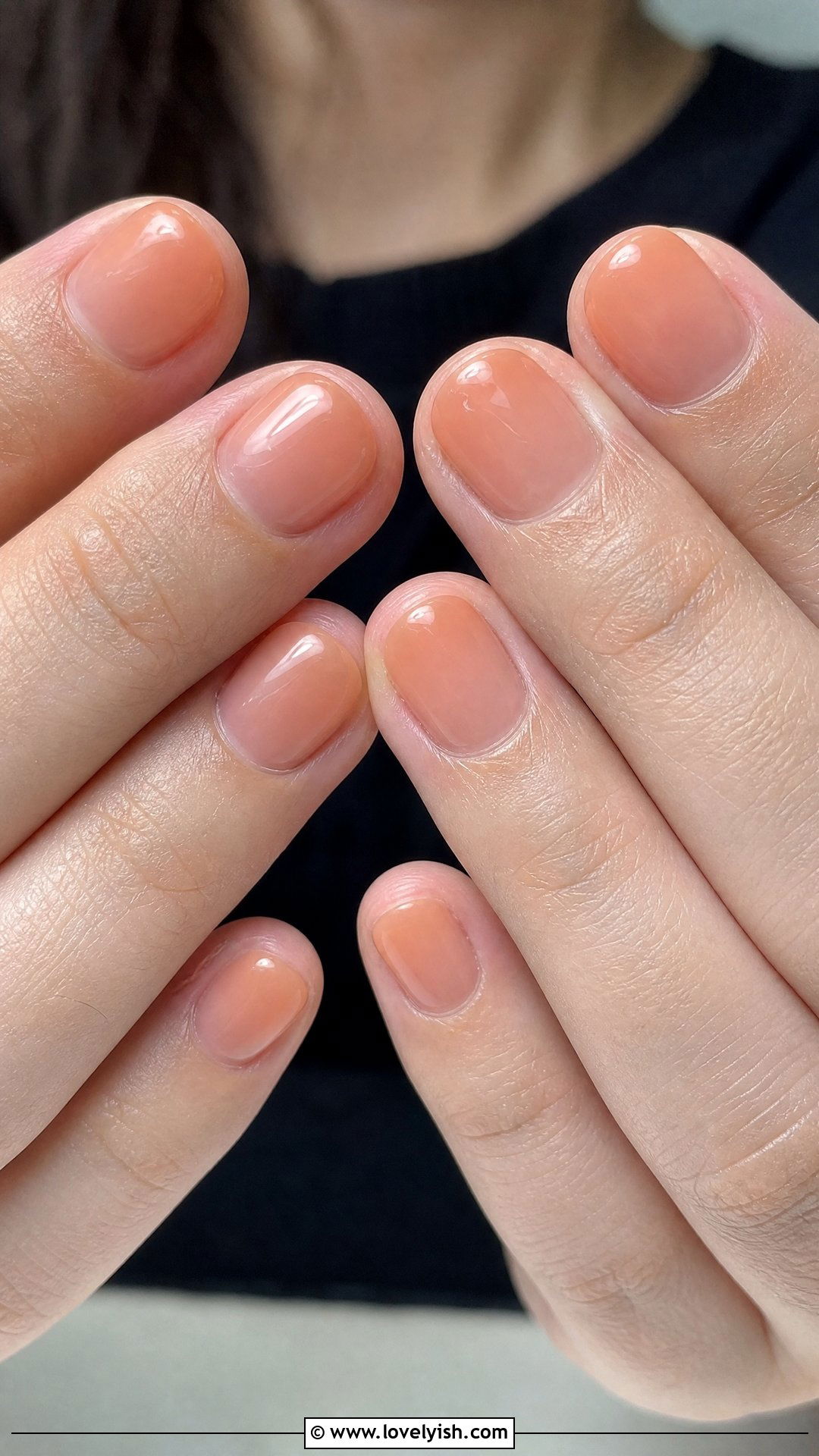 Sheer Peach Wash Nails - 41 nail design simple - 41 nail design simple