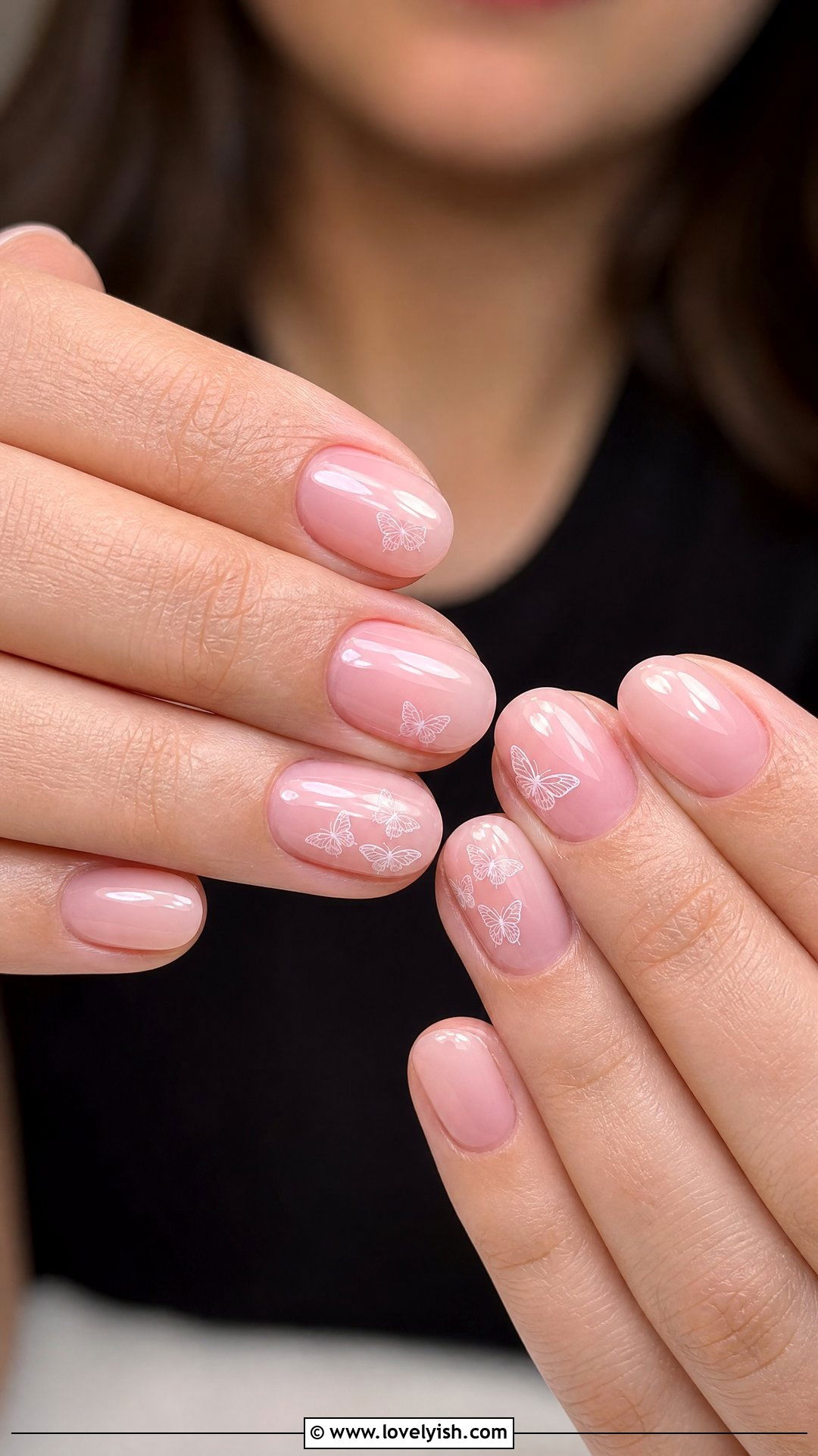 Sheer Pink Butterfly Nails - 50 butterfly nails - 50 butterfly nails