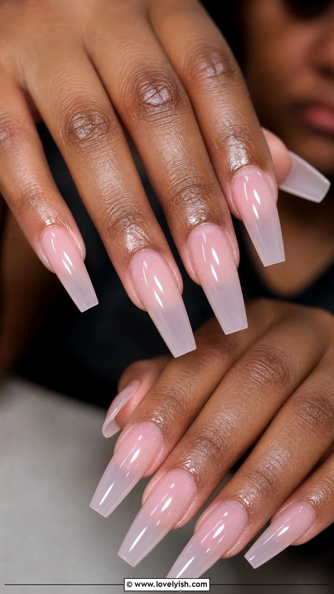 Sheer Pink Coffin Nails - 50 classy pink nails - 50 classy pink nails