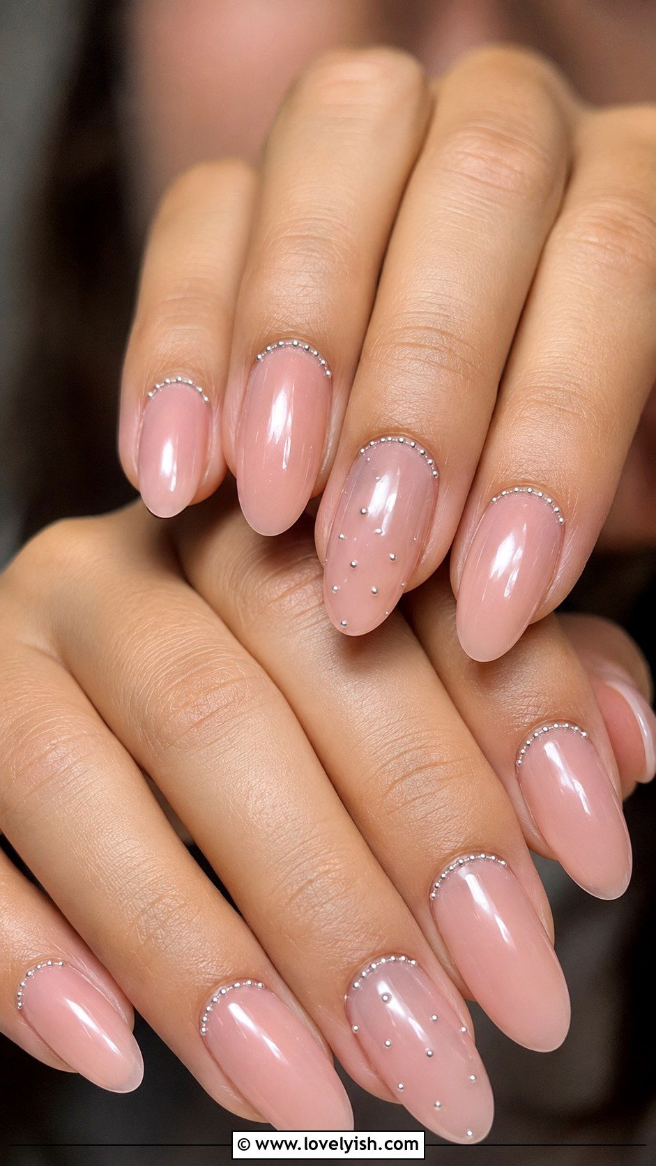 Sheer Pink Micro Bead Nails - 40 nail design summer - 40 nail design summer