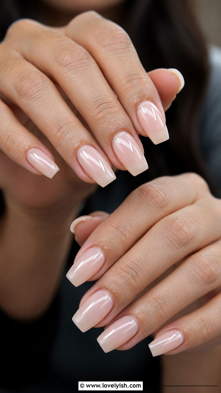Short Coffin Nails in Milky Nude - 50 natural nails - 50 natural nails