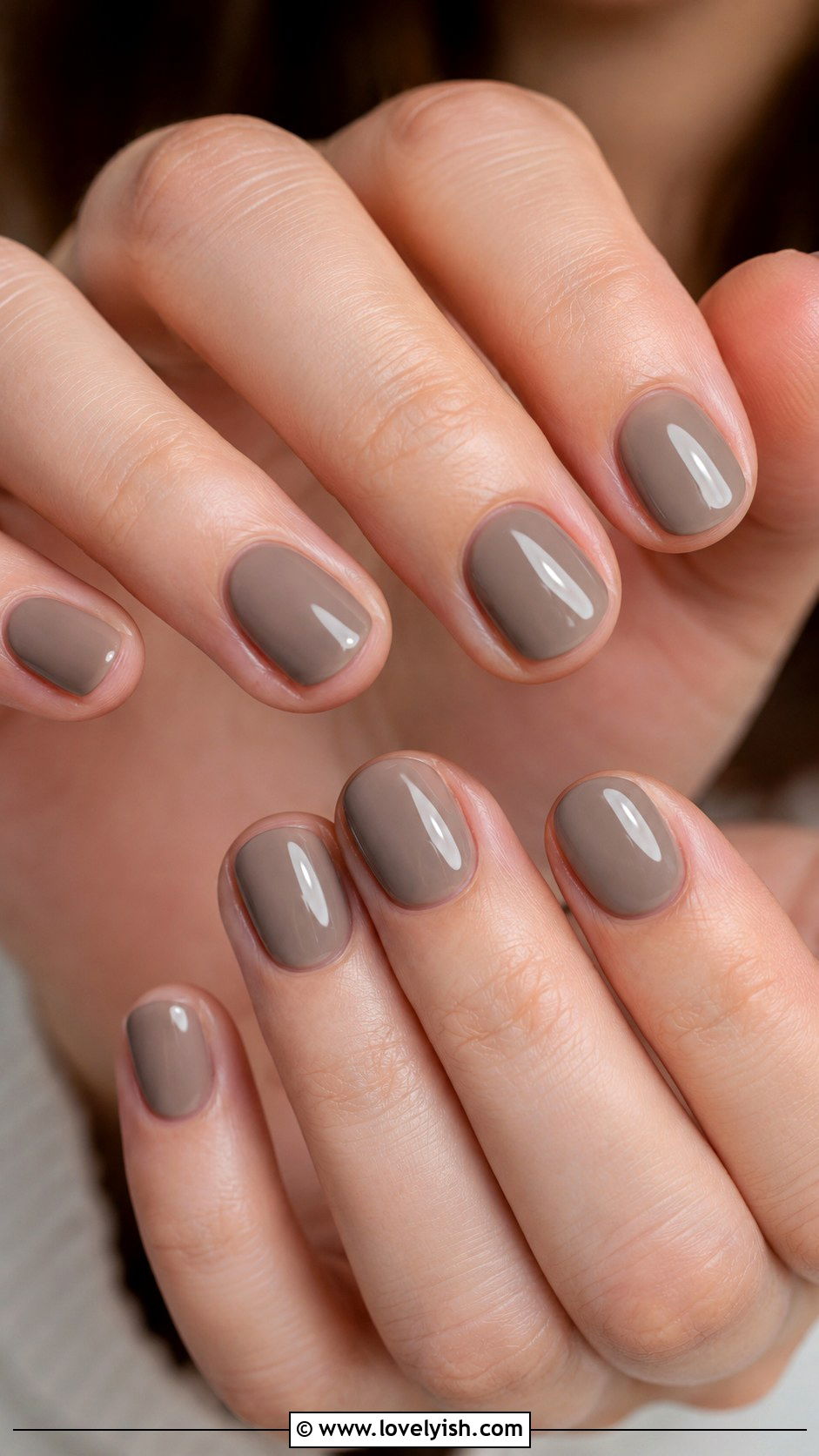 Short Round Nails With Neutral Polish - 50 trendy simple nail designs - 50 trendy simple nail designs