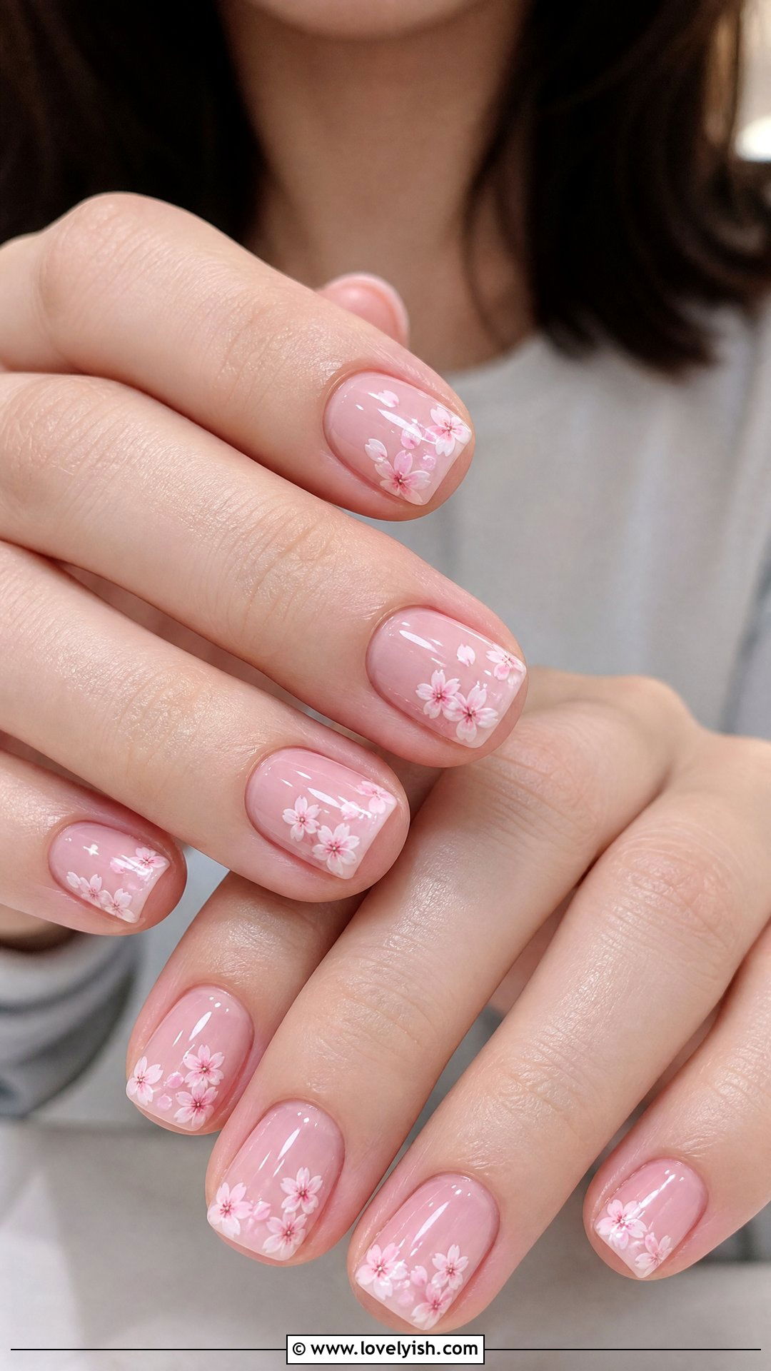 Short Square Cherry Blossom Nails - 50 cherry blossom nails - 50 cherry blossom nails