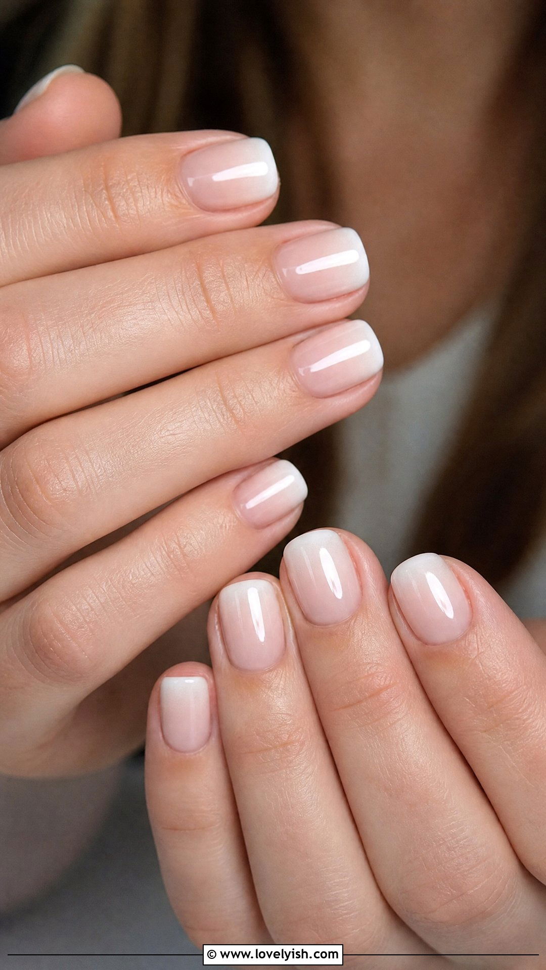 Short Square French Ombre - 50 french ombre nails - 50 french ombre nails