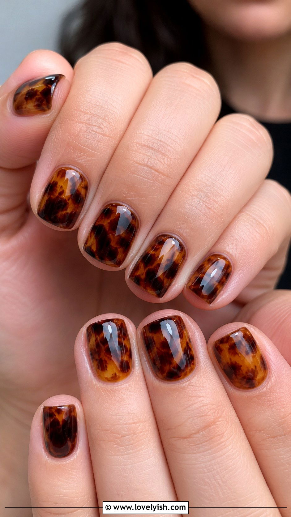Short Tortoiseshell Nails - 50 tortoise nail design ideas - 50 tortoise nail design ideas