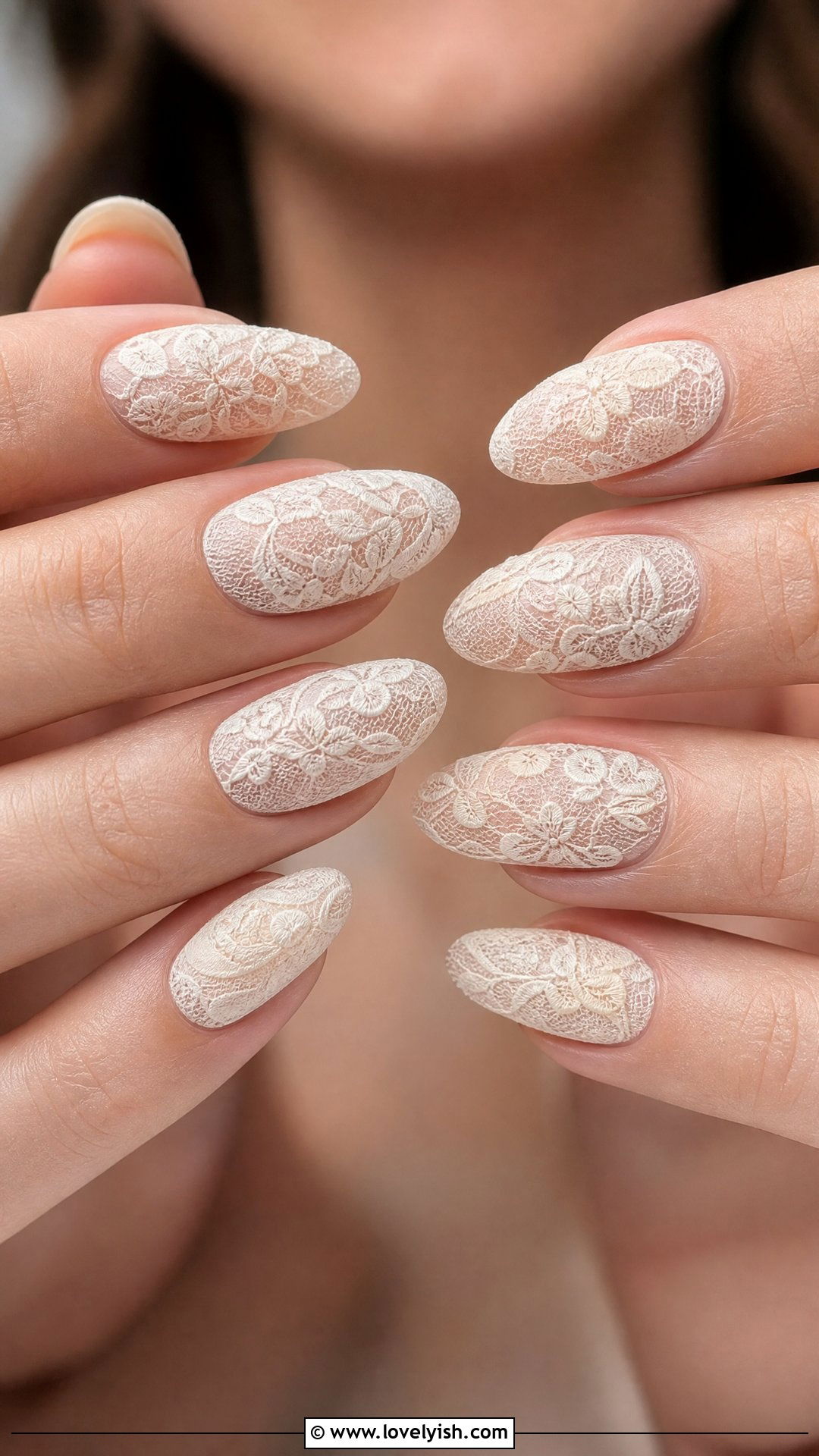 Silk Lace Textured Nails - 36 nails design 2026 - 36 nails design 2026