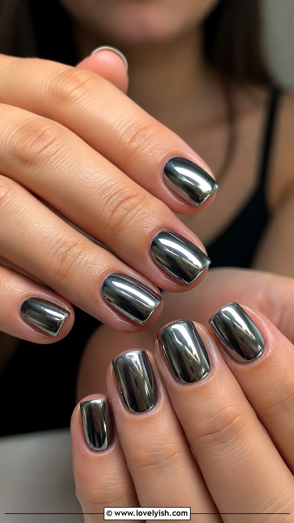 Silver Chrome Mirror Nails - 50 luxury nails - 50 luxury nails