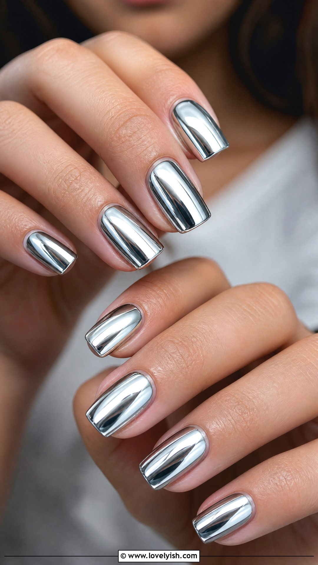 Silver Chrome Nails - 49 nail colors - 49 nail colors
