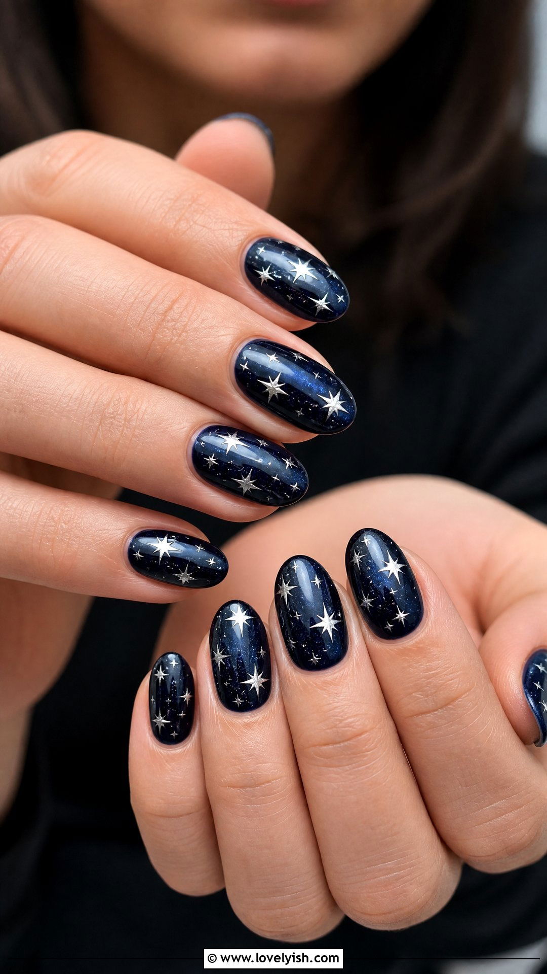 Silver Chrome Star Nails - 50 silver chrome nails - 50 silver chrome nails