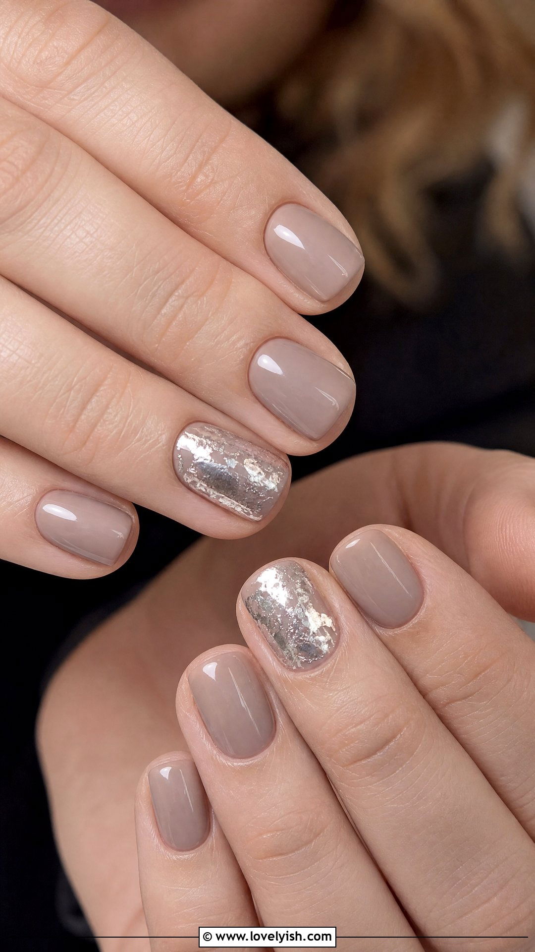 Silver Foil Accent Nails - 25 silver nail designs - 25 silver nail designs