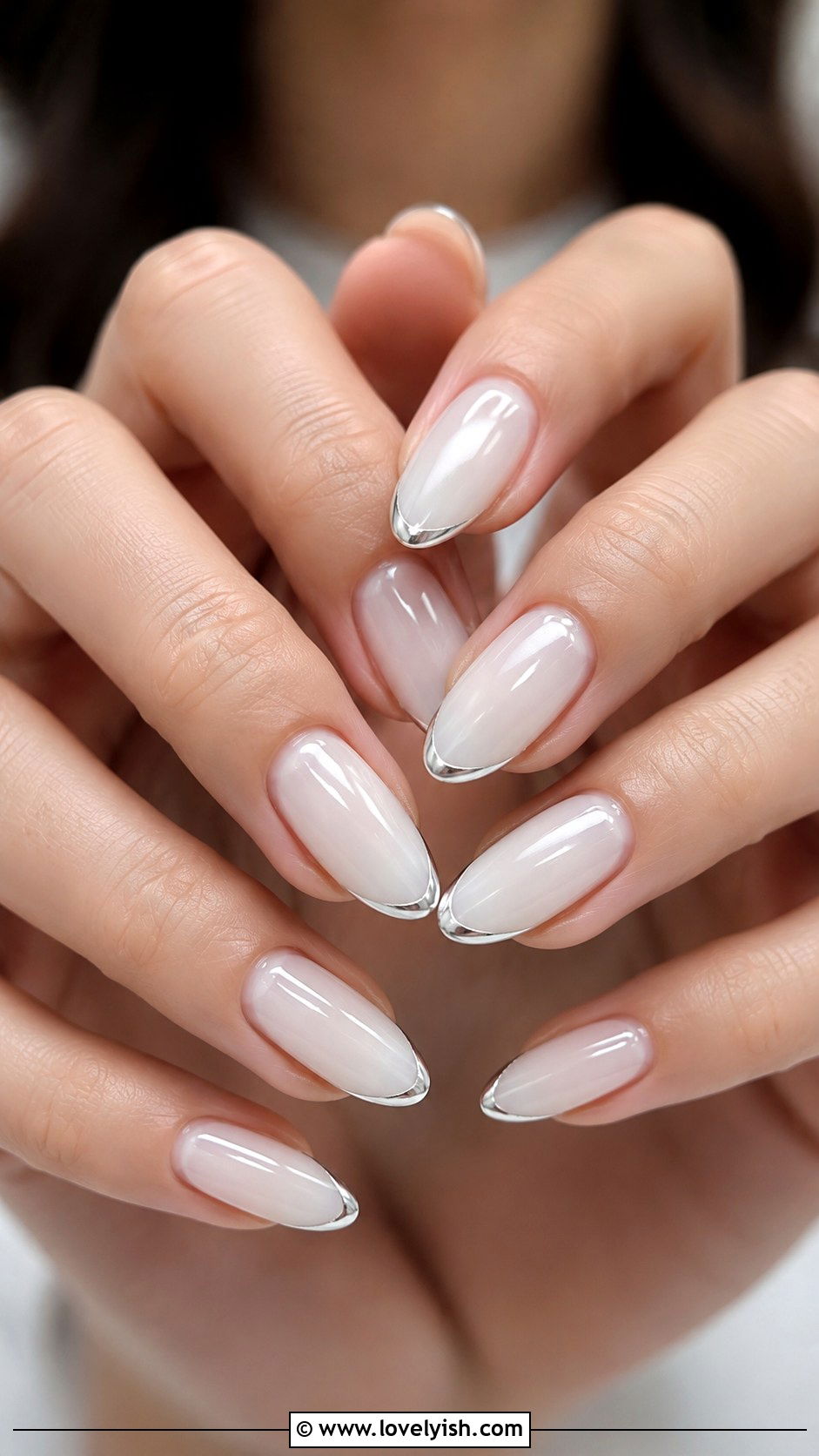 Silver Micro Tip Nails - 50 minimalist nails - 50 minimalist nails