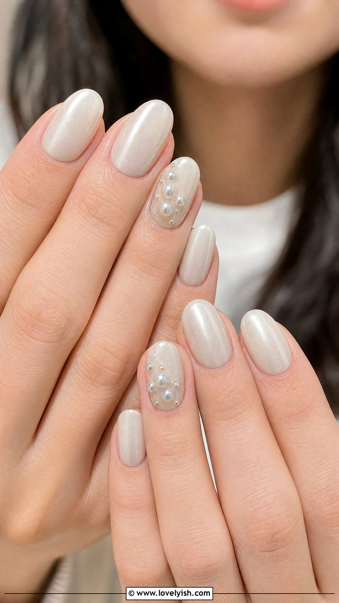 Silver Pearl Accent Nails - 50 silver nails - 50 silver nails