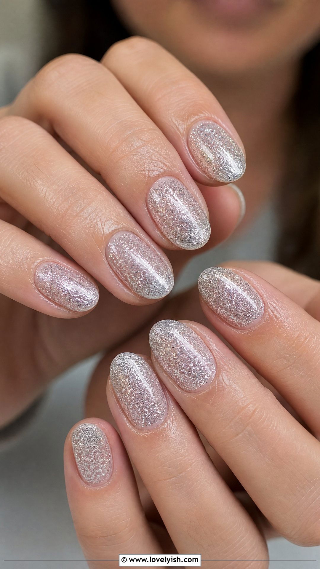 Silver Stardust Sparkle Nails - 50 sparkly silver nails - 50 sparkly silver nails