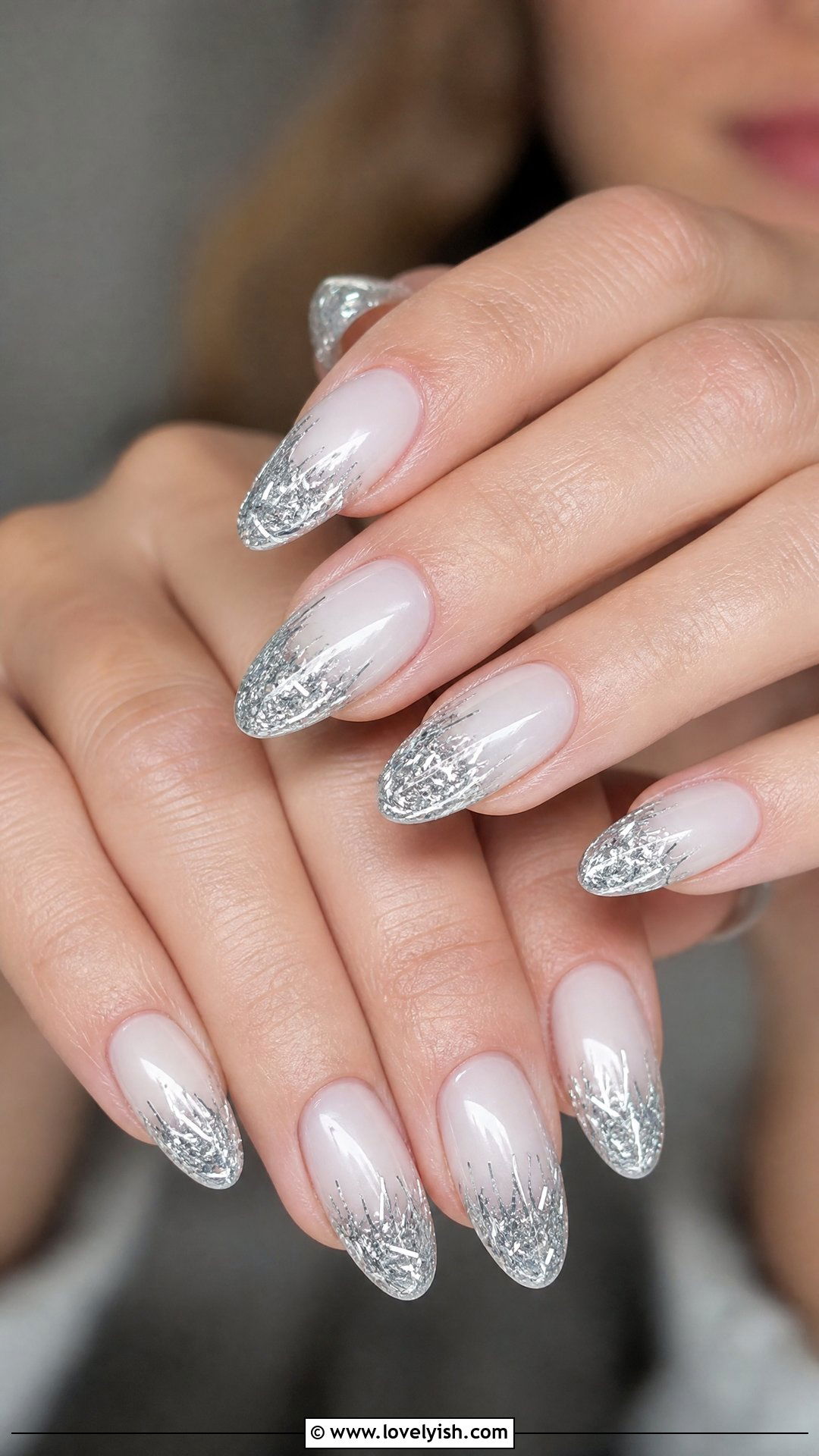 Silver Tinsel Tip Nails - 50 silver nails - 50 silver nails