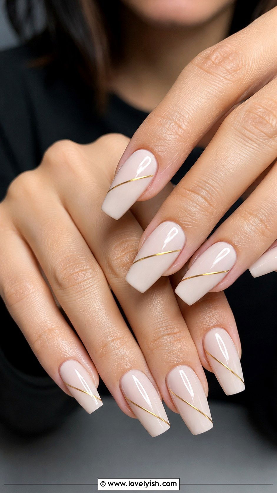 Simple Geometric Line Nails - 50 trendy simple nail designs - 50 trendy simple nail designs