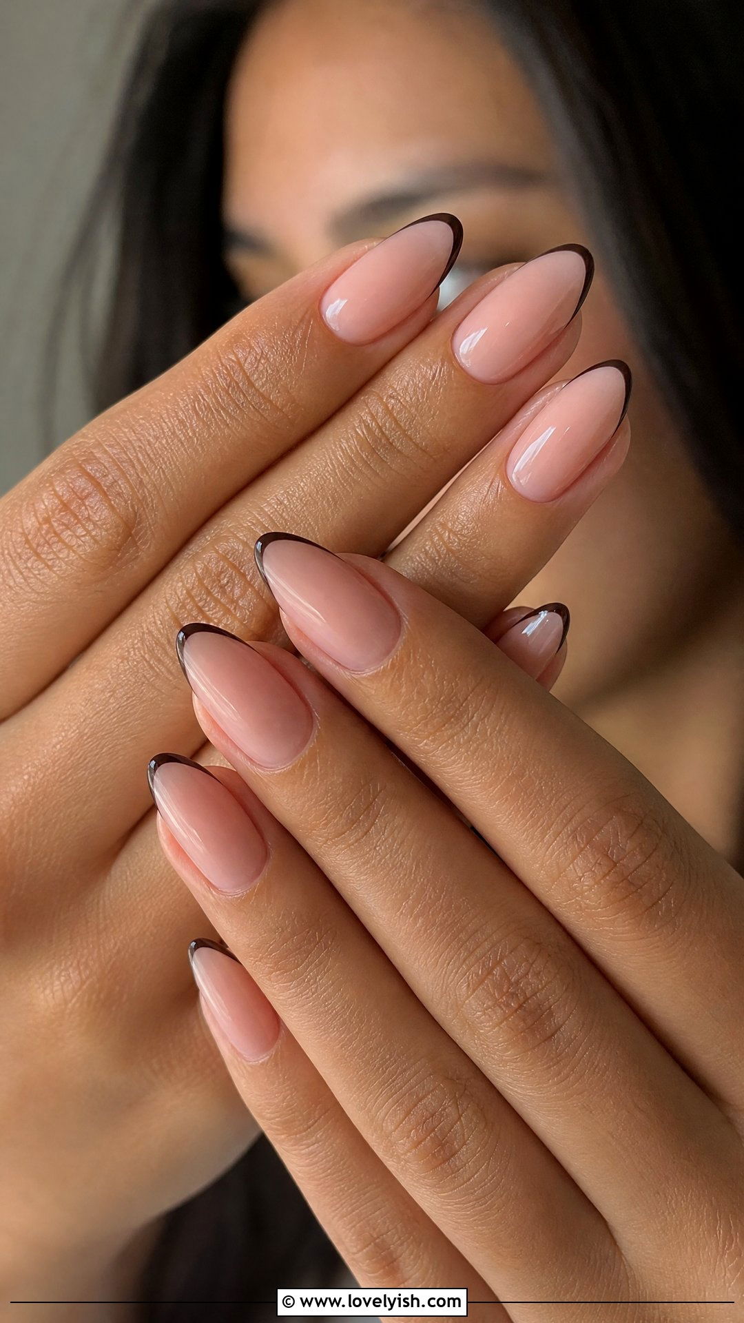 Skinny Brown French Tip Nails - 50 brown nails - 50 brown nails