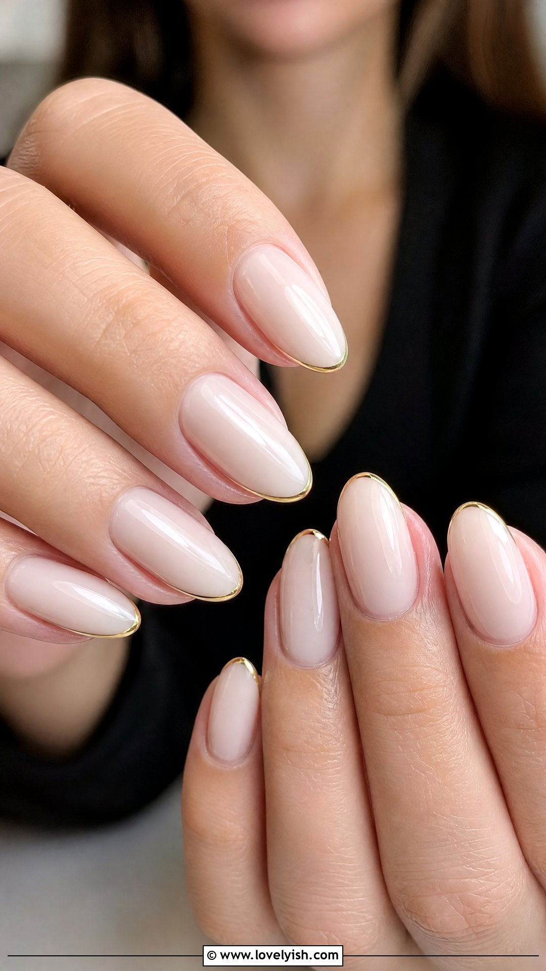 Skinny Gold Line French Tips - 50 minimalist french tips - 50 minimalist french tips