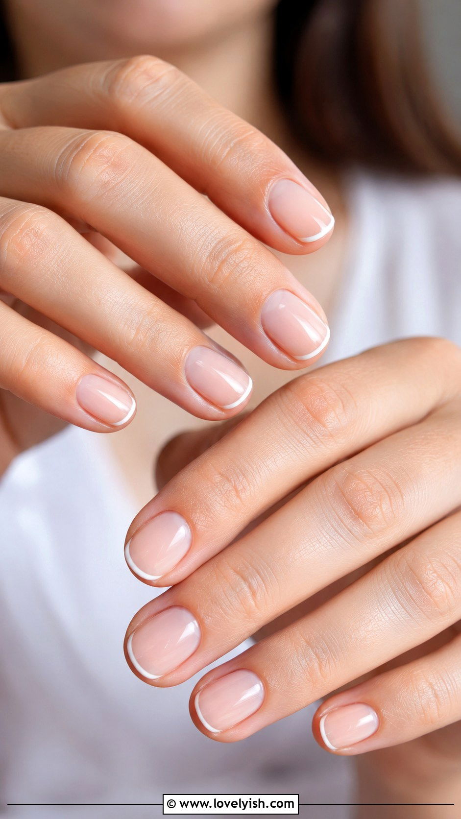Skinny Line French Tip Nails - 42 french nail designs - 42 french nail designs