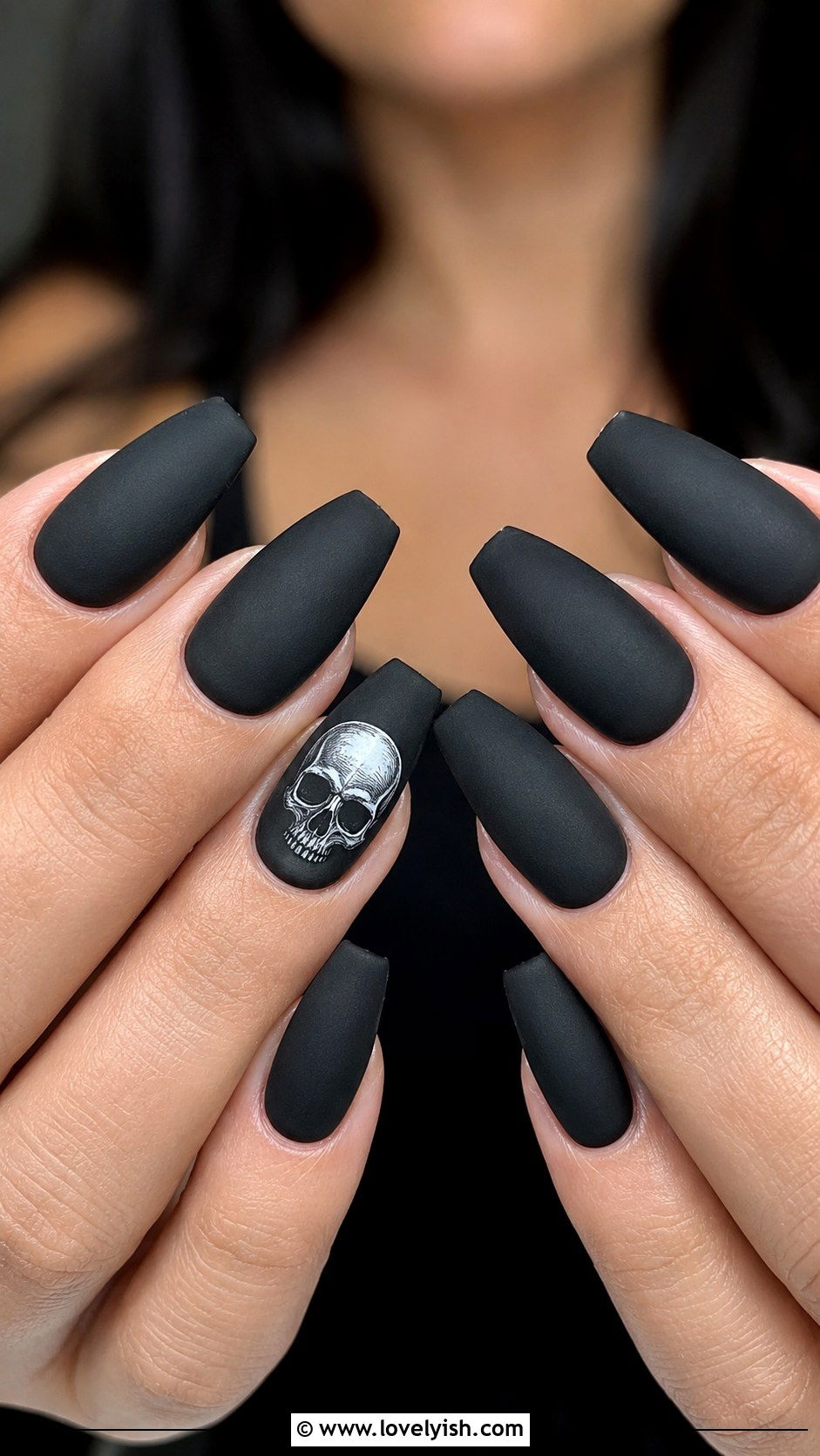 Skull Accent Nails - 50 mens nail design ideas - 50 mens nail design ideas