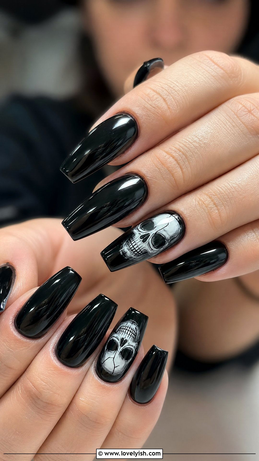 Skull Accent Nails - 50 edgy nails - 50 edgy nails