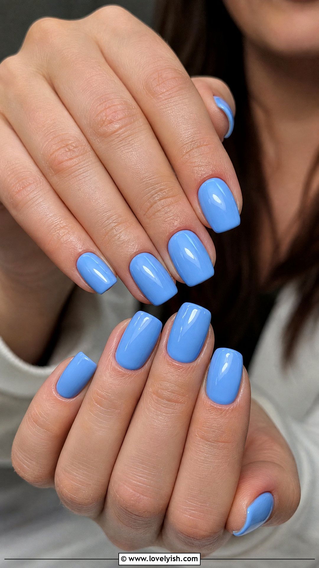 Sky Blue Dip Powder Nails - 50 dip powder nails - 50 dip powder nails