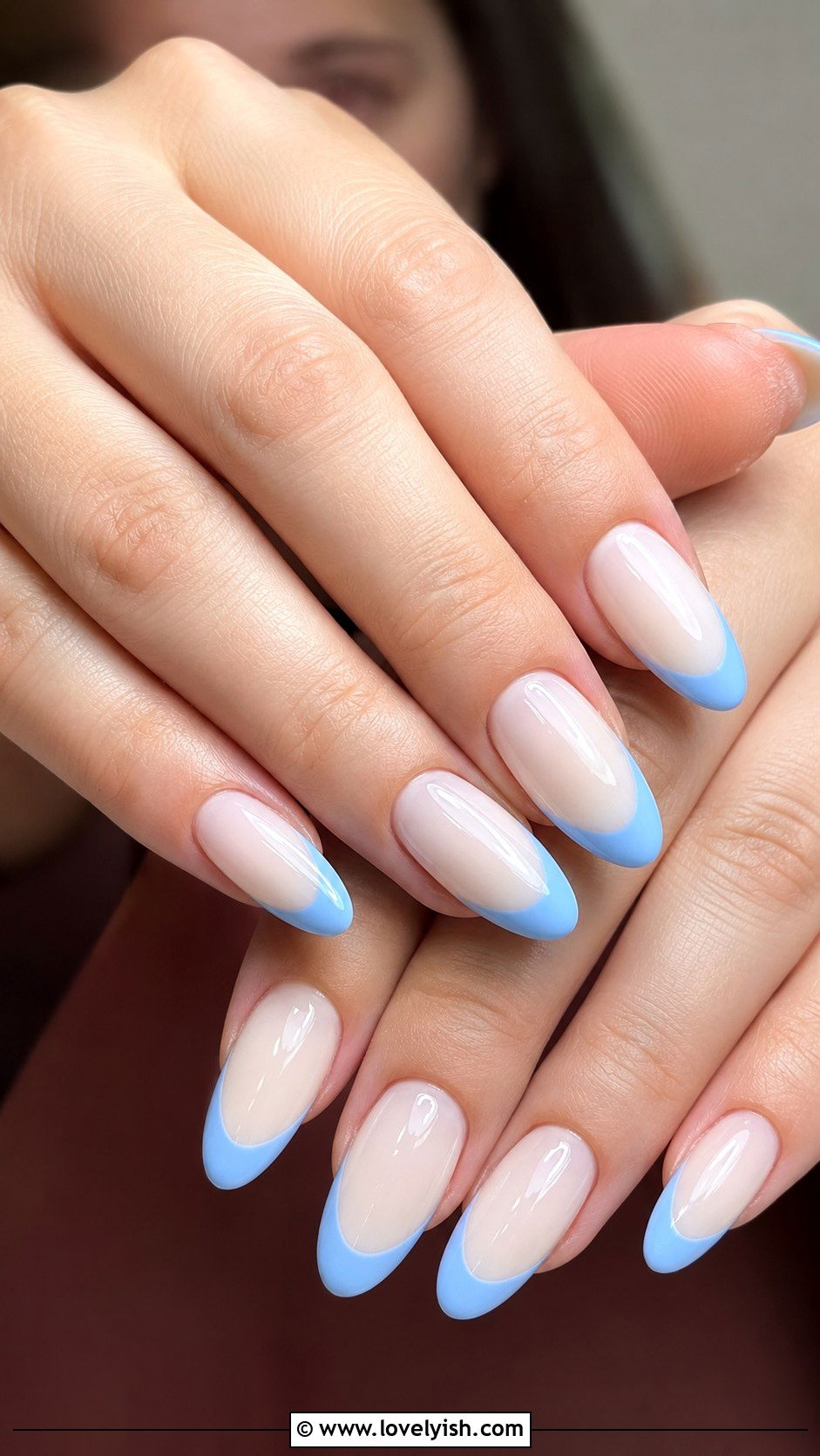 Sky Blue French Tip Nails - 25 french tip nail design ideas - 25 french tip nail design ideas