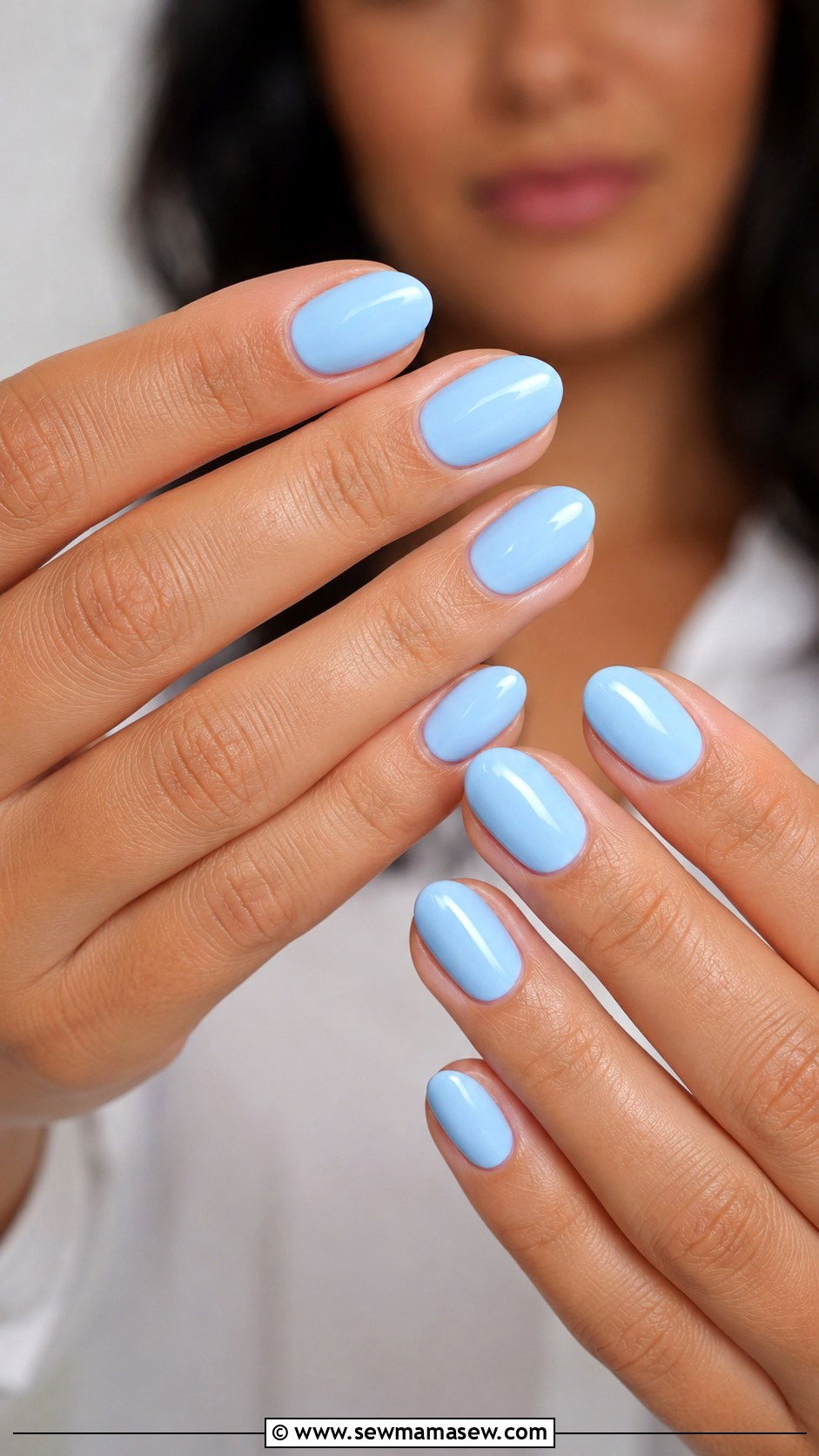 Sky Blue Gel Nails - 50 gel polish - 50 gel polish