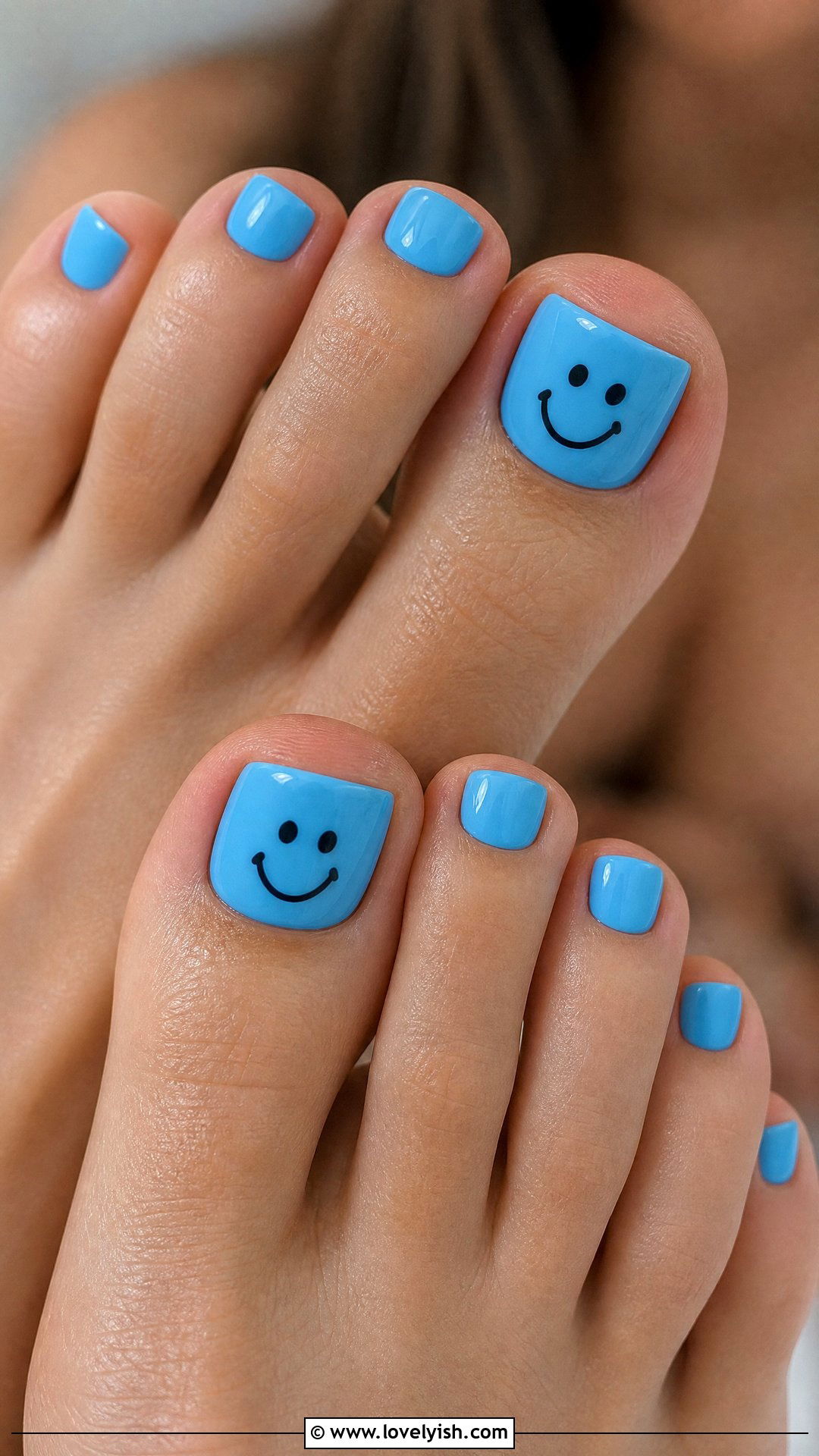 Smiley Face Toe Nails - 50 summer toe nails - 50 summer toe nails