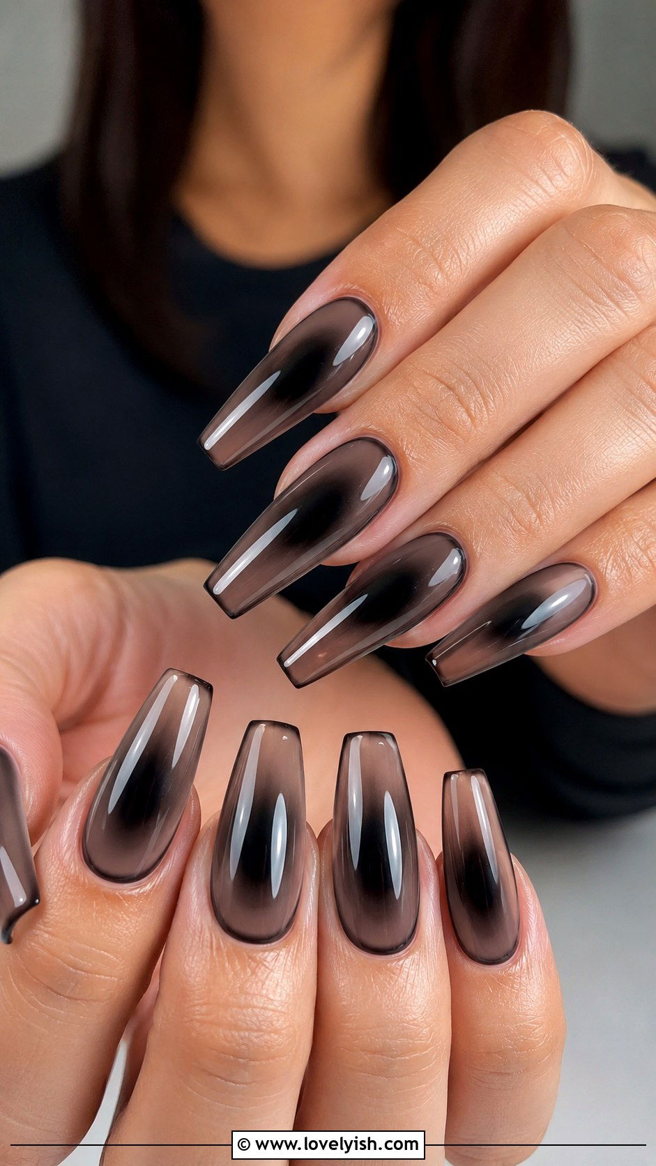 Smokey Black Aura Baddie Nails - 50 baddie nails - 50 baddie nails