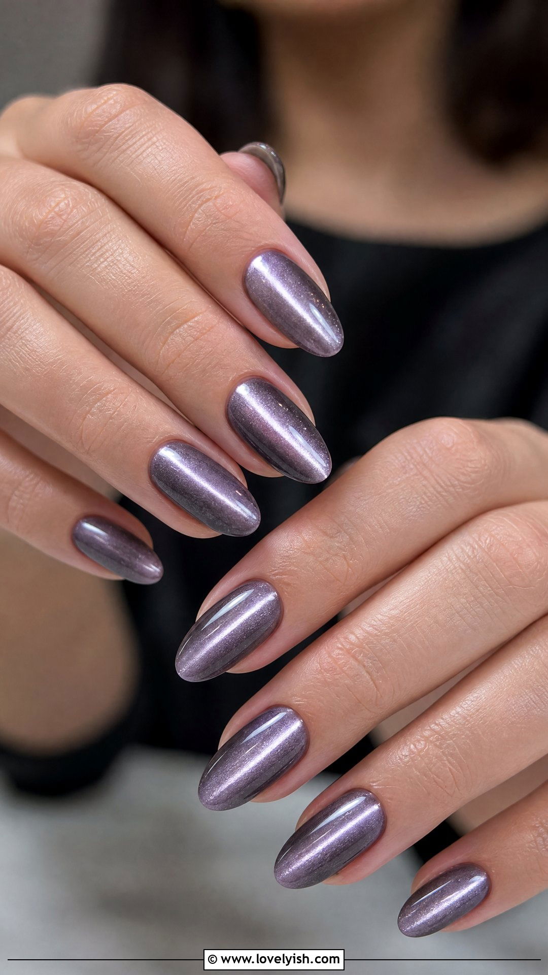 Smoky Amethyst Cat Eye Nails - 50 sophisticated nails - 50 sophisticated nails