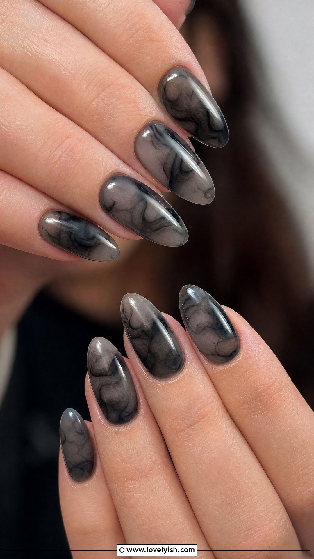 Smoky Black Gothic Nails - 50 gothic nails - 50 gothic nails