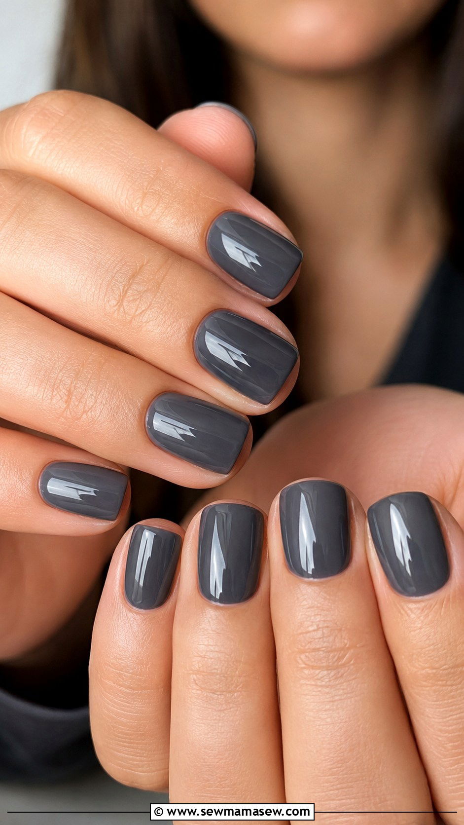 Smoky Gray Gel Nails - 50 gel polish - 50 gel polish