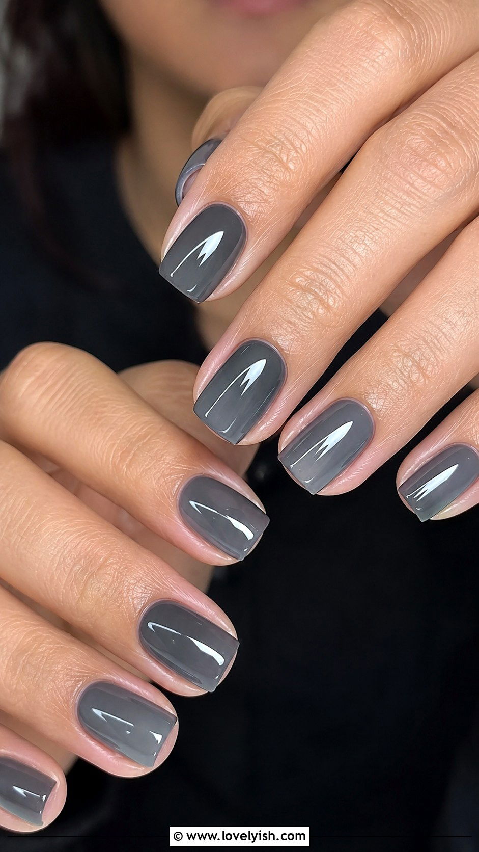Smoky Gray Gel X Nails - 50 gel x nails - 50 gel x nails