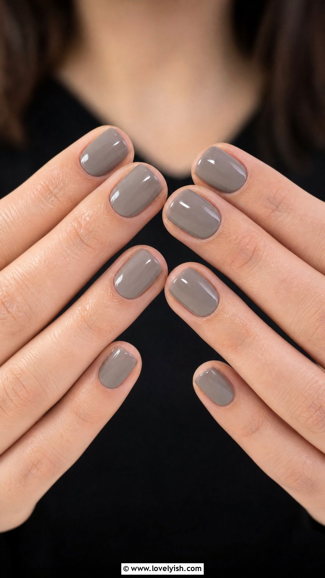 Smoky Gray Nails - 29 nails for older women - 29 nails for older women